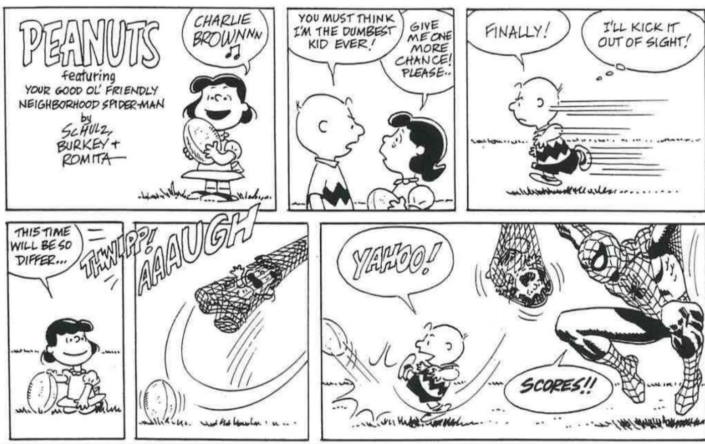 Charlie Brown and Spider-Man Peanuts