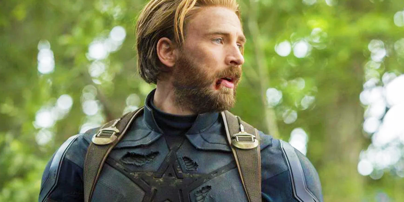 Chris Evans as Steve Rogers' Captain America in Avengers Infinity War
