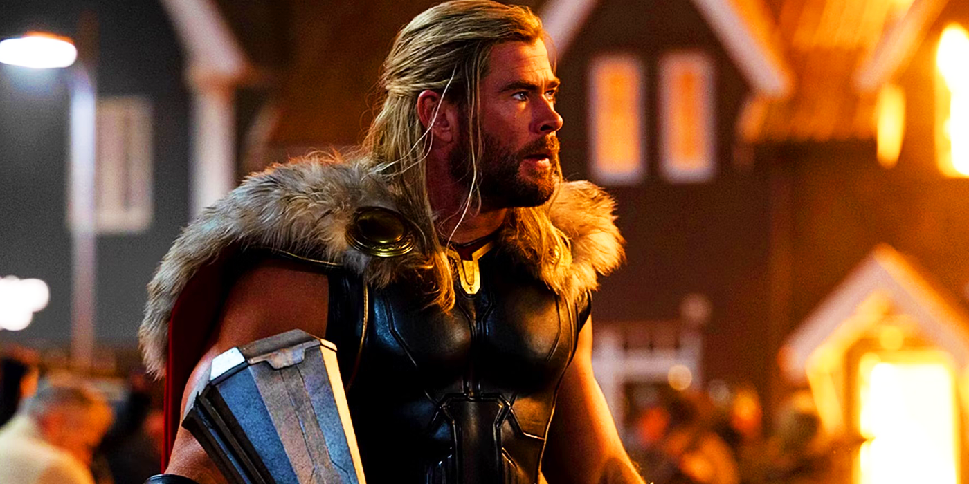 Chris Hemsworth as Thor in New Asgard in Thor Love and Thunder