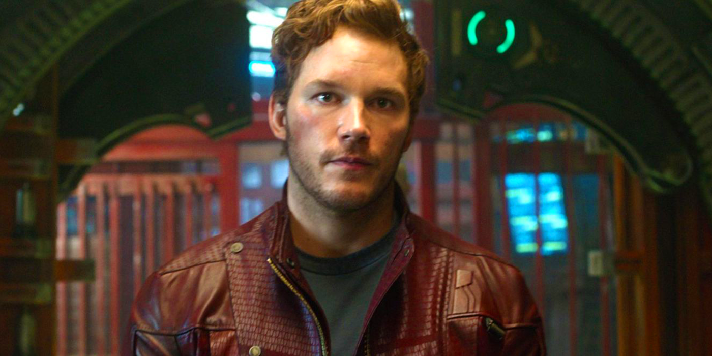 Chris Pratt as Peter Quill in 2014 Guardians of the Galaxy