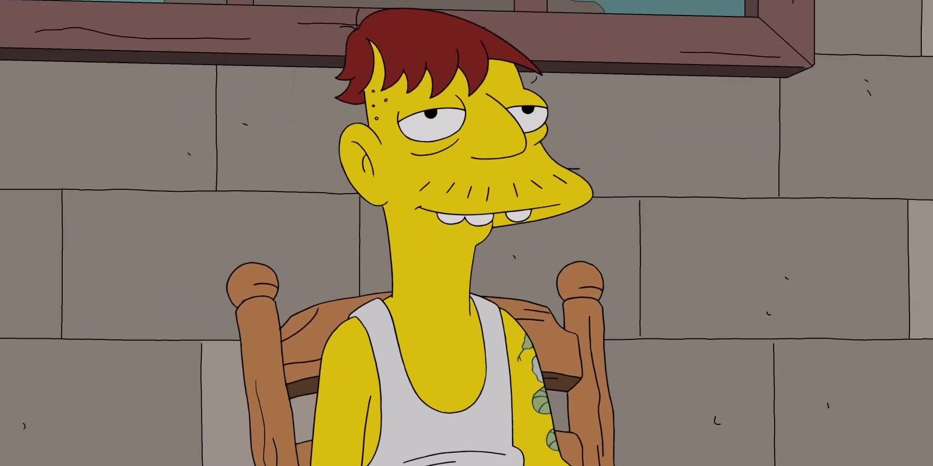 Cletus sits on his porch in The Simpsons