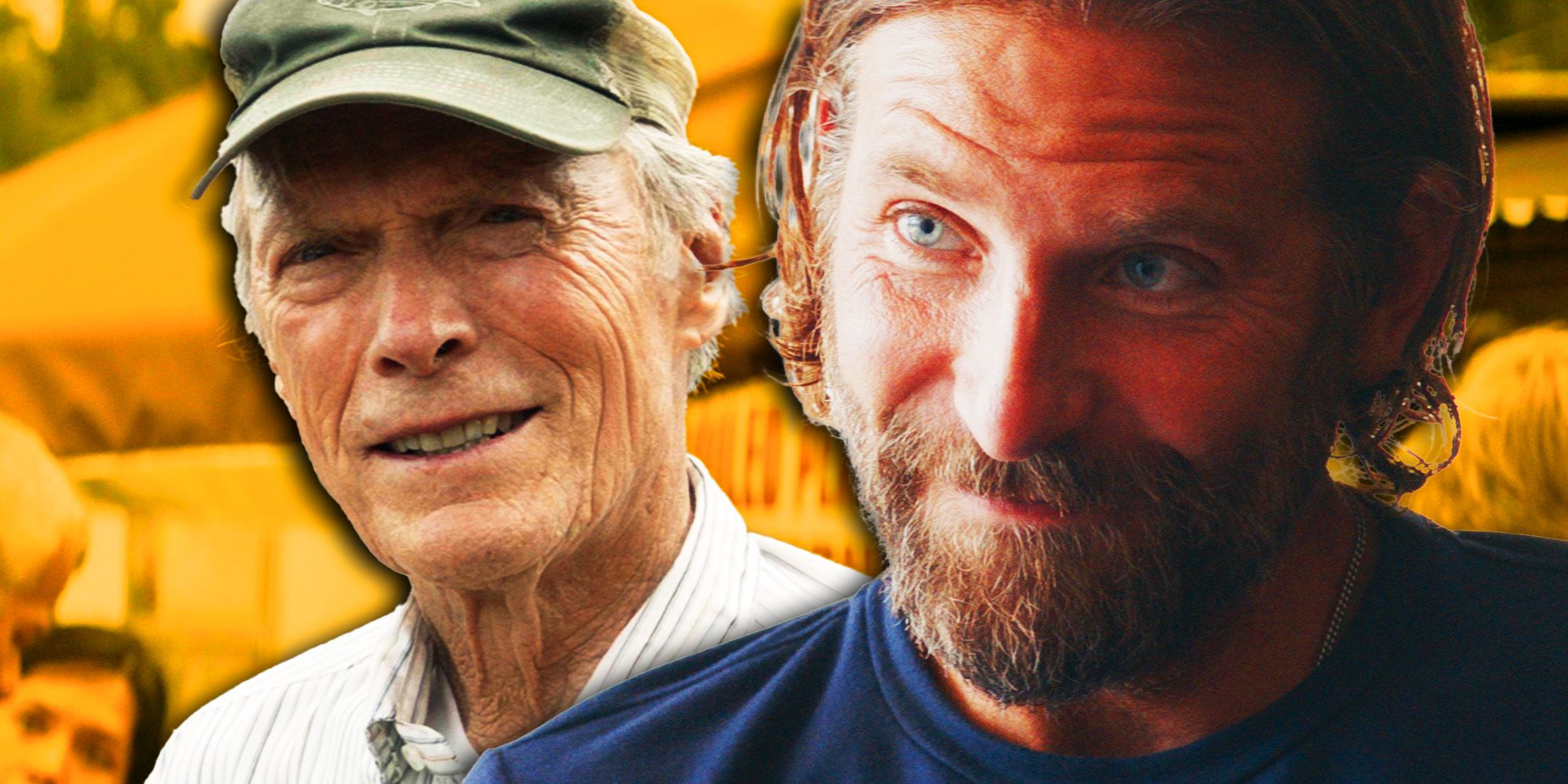 Clint Eastwood and Bradley Cooper as Jackson Maine in A Star is Born