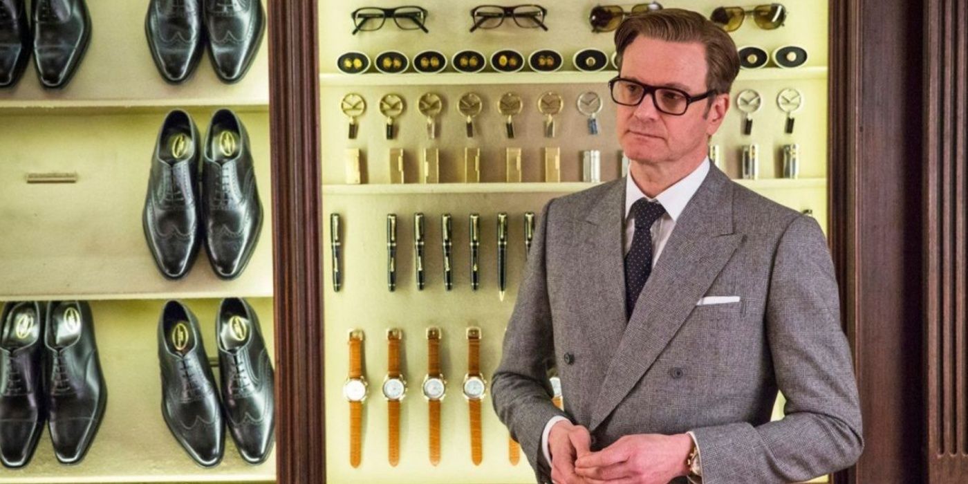 Colin Firth wearing a suit in Kingsman The Secret Service