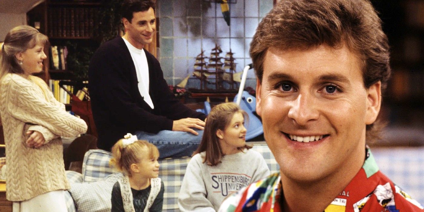 Custom image of Danny talking to Stephanie, DJ, and Michelle, and Joey smiling in Full House-1