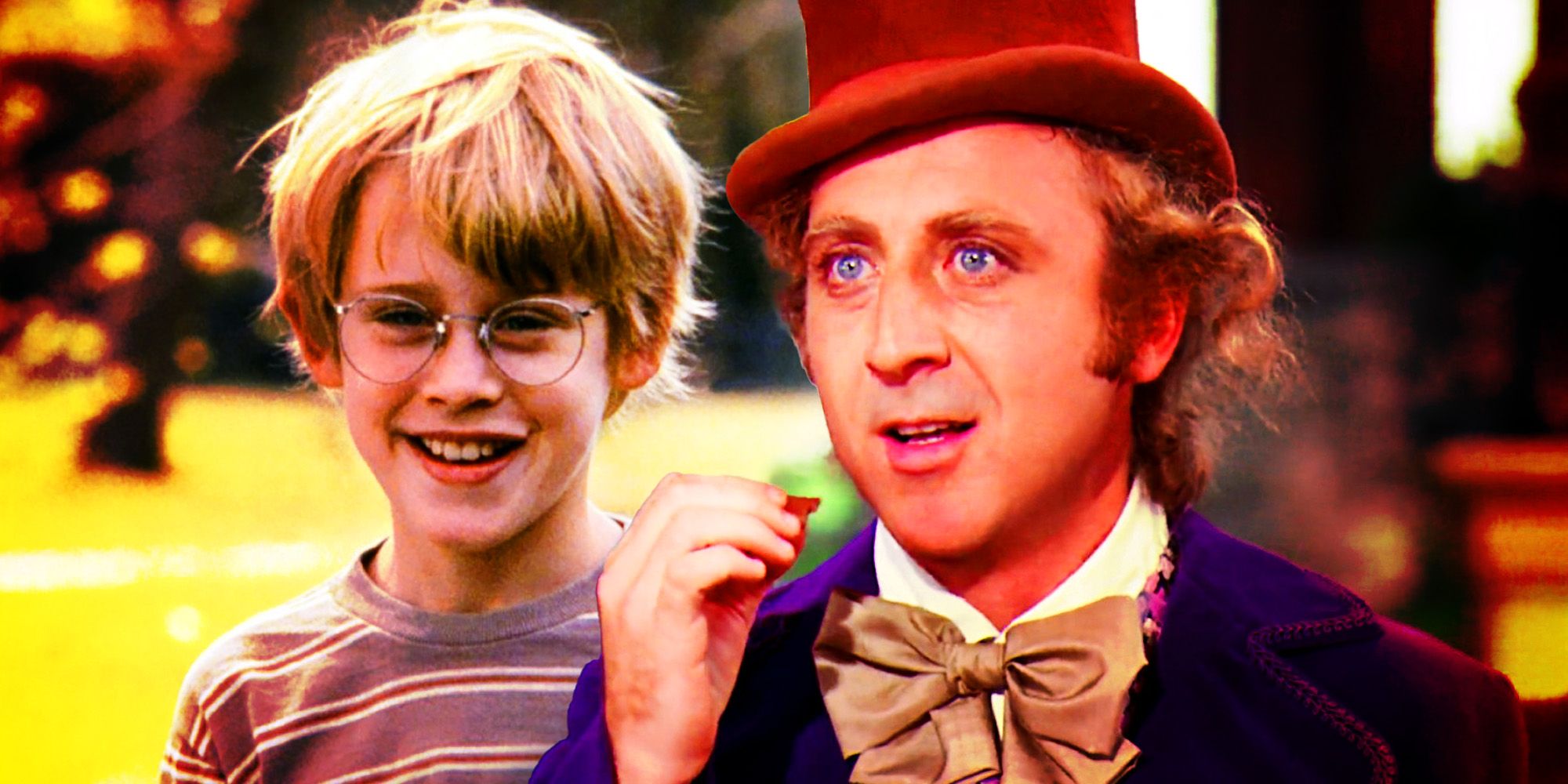 Macualay Culkin in My Girl and Gene Wilder in Willy Wonka and the Chocolate Factory