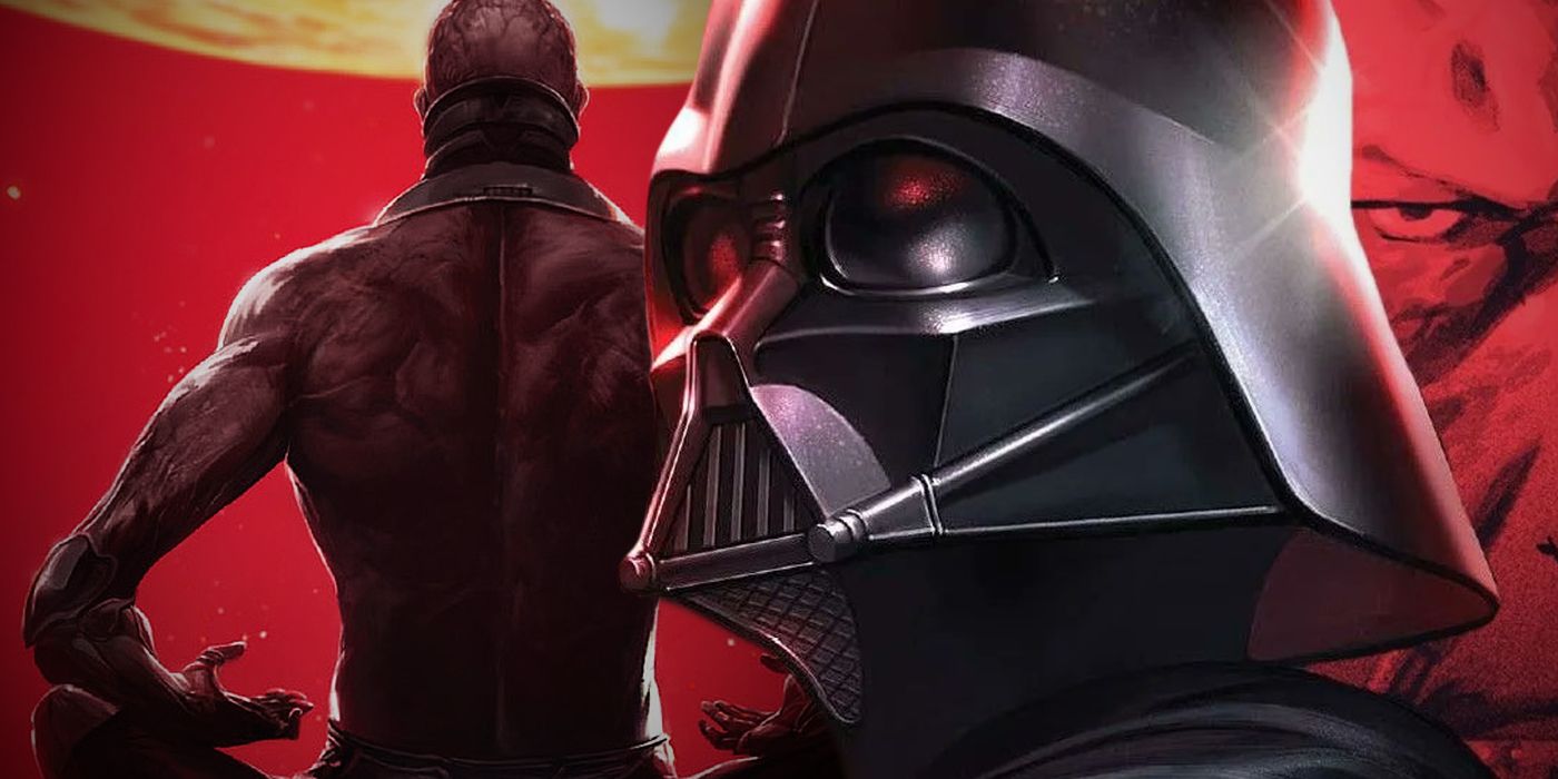 Darth Vader and His Uncloaked Body in Comic Art