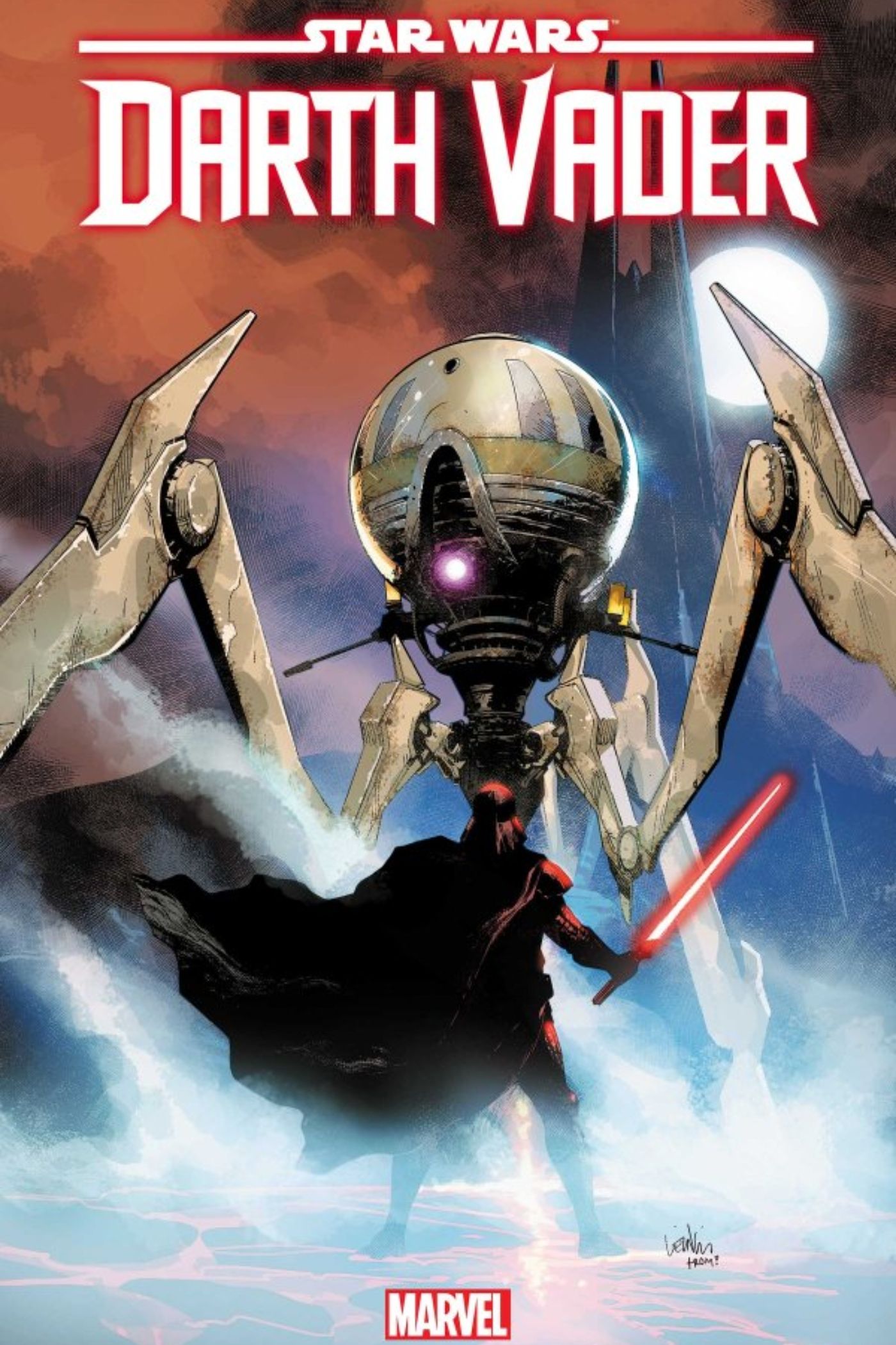 Darth Vader vs Scourge on the cover for Star Wars: Darth Vader #39.