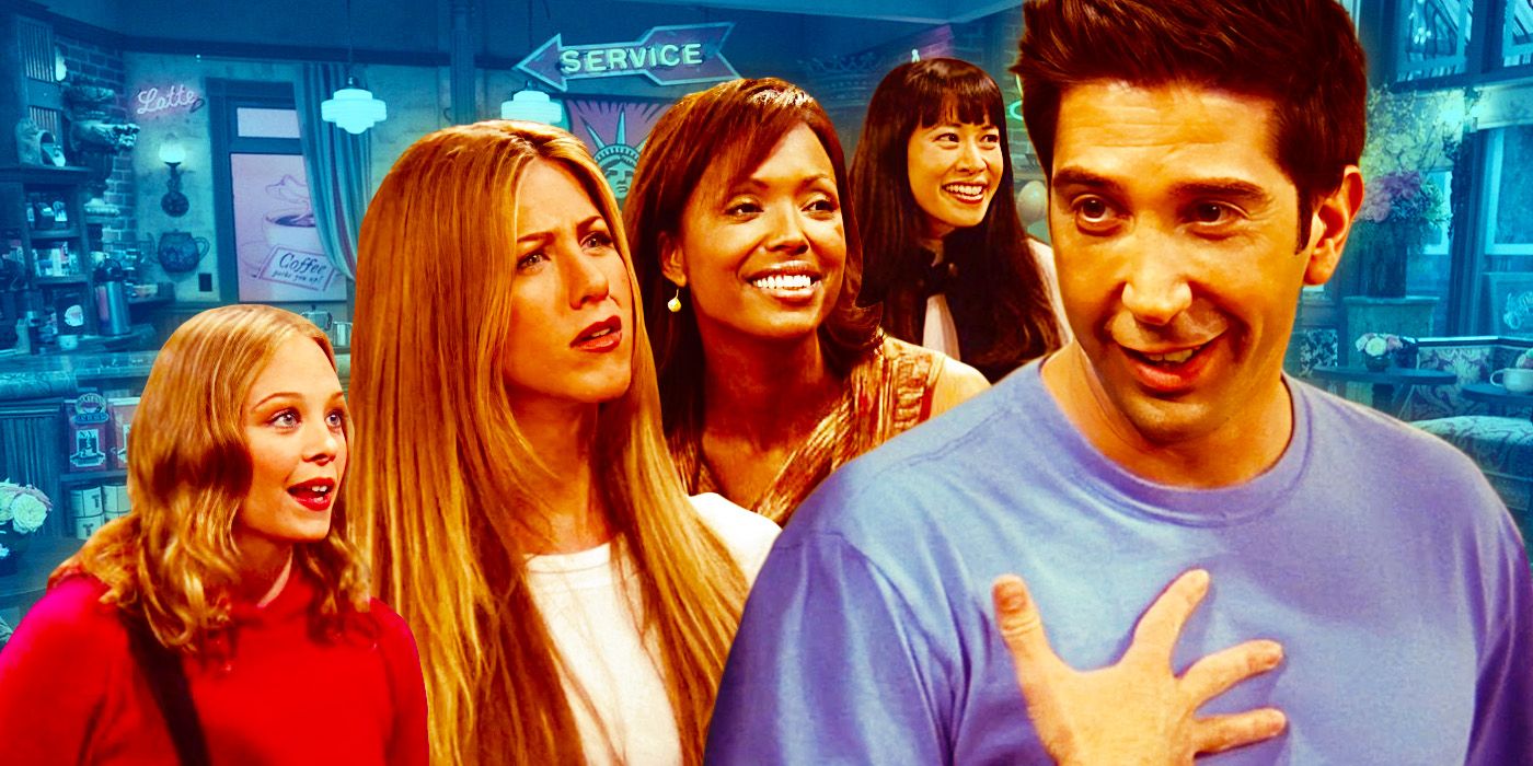 David Schwimmer as Ross and Girlfriends in Friends