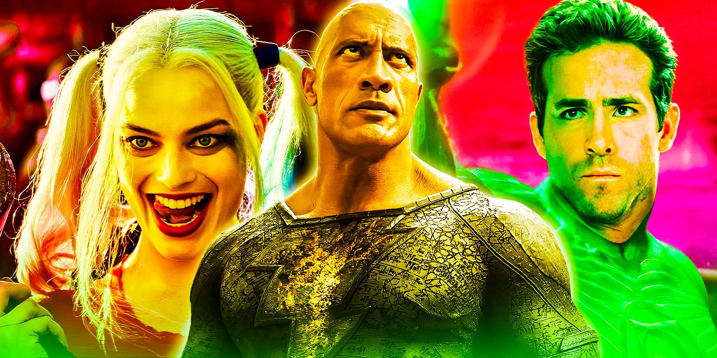 Harley Quinn, Black Adam, and Green Lantern