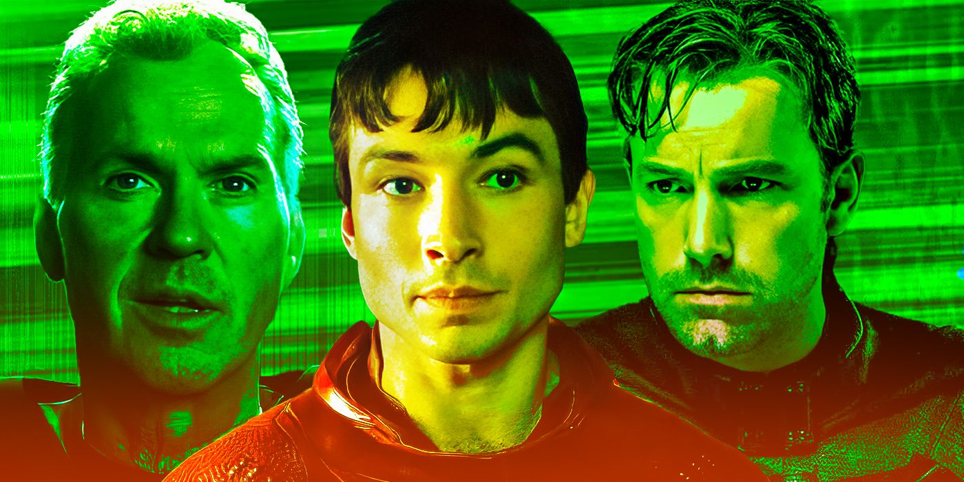 Michael Keaton&rsquo;s Batman, Ezra Miler&rsquo;s Flash, and Ben Affleck&rsquo;s Batman in The Flash