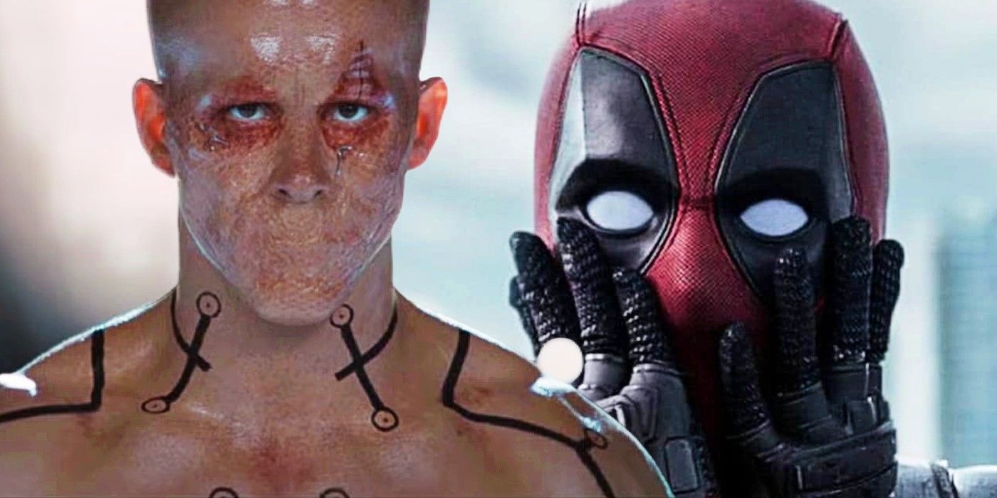 Custom image of Wade Wilson in X-Men Origins: Wolverine and a shocked Deadpool in Deadpool.