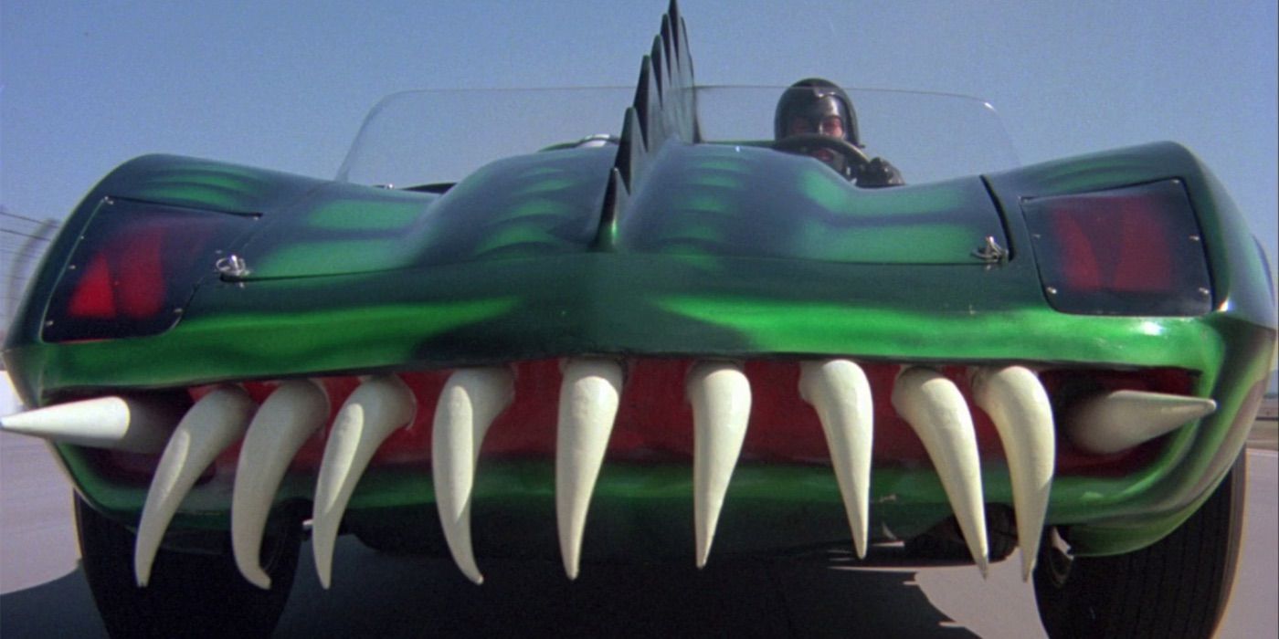 The grill of Frankenstein's car in Death Race 2000