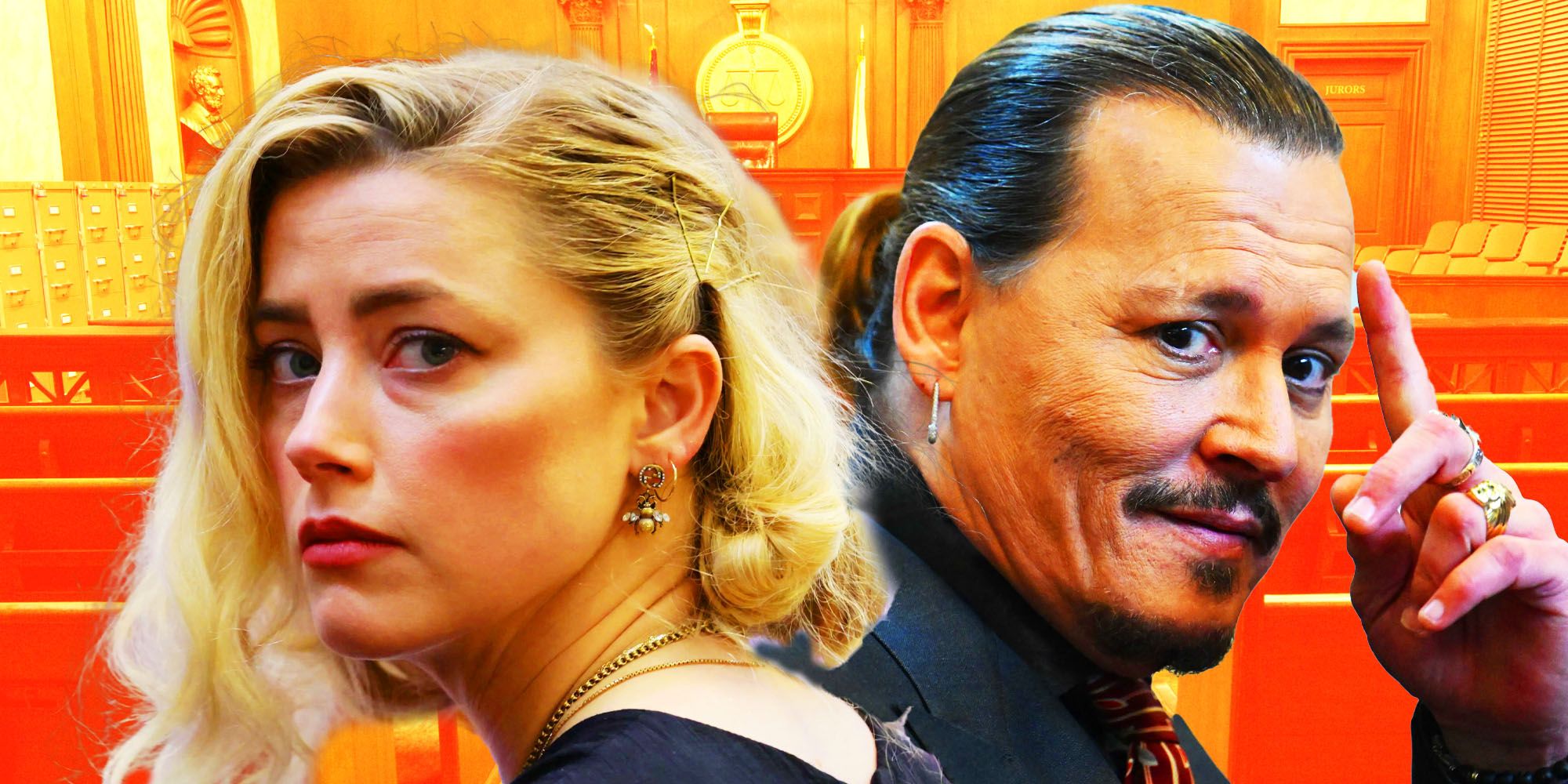Amber Heard and Johnny Depp in Depp v. Heard on Netflix.