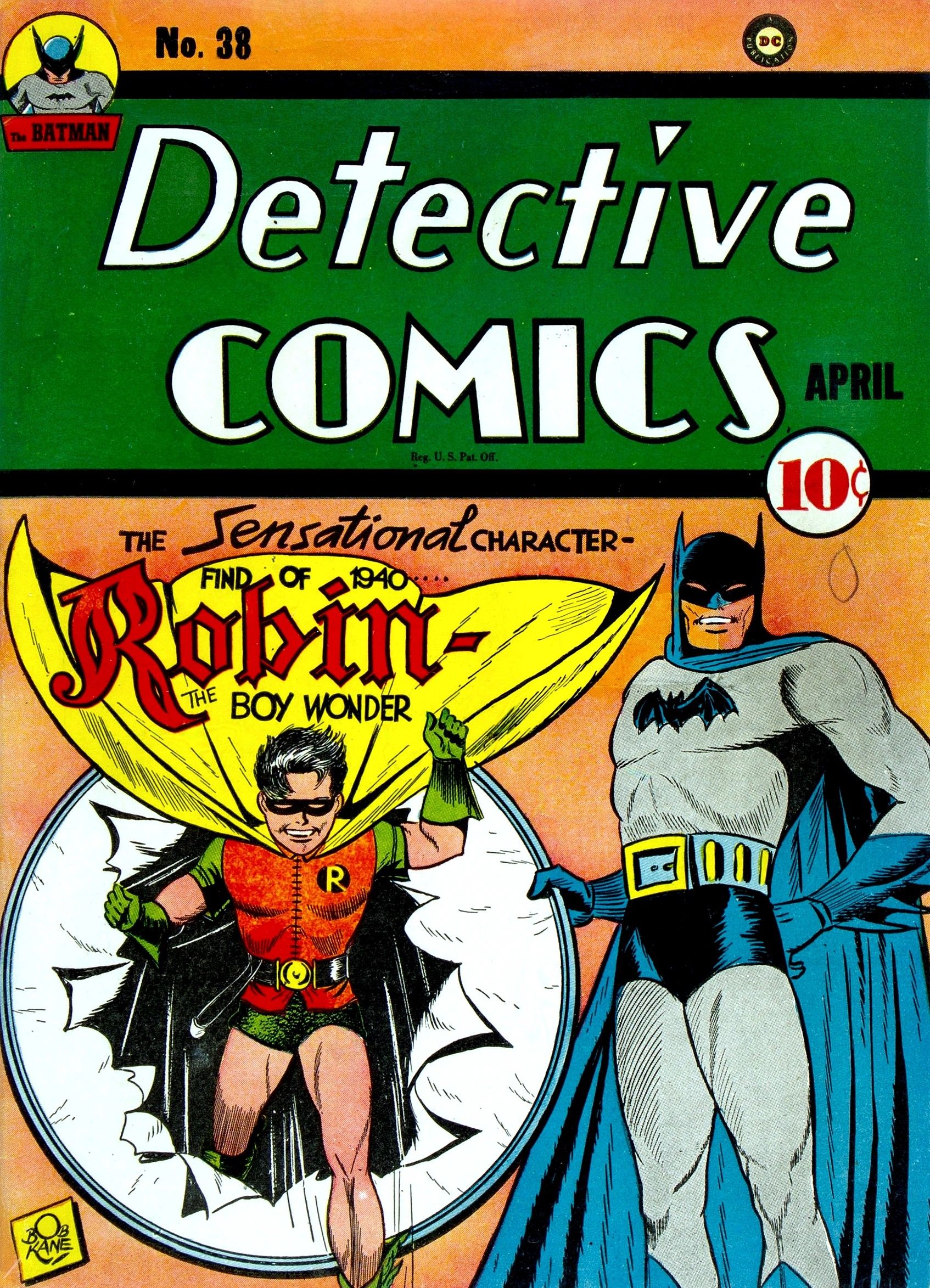 Detective Comics 38 Robin and Batman Cover