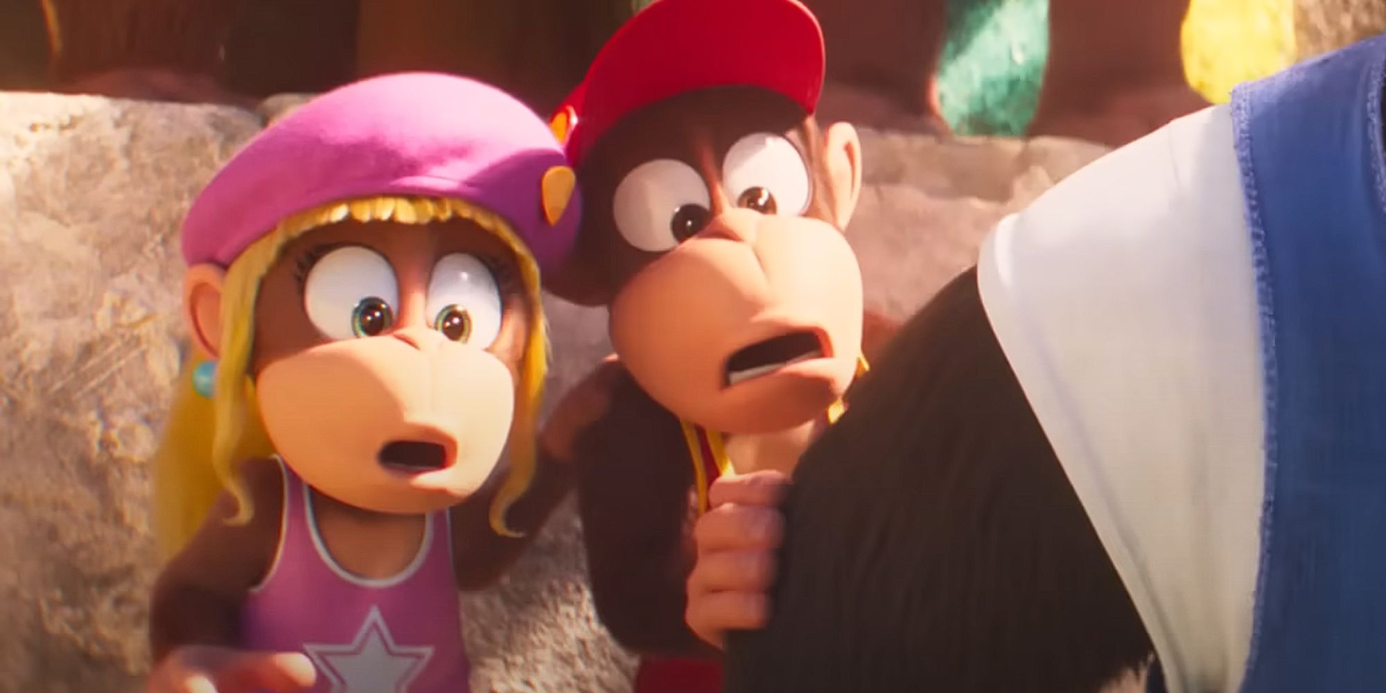 Diddy and Dixie in the Mario movie