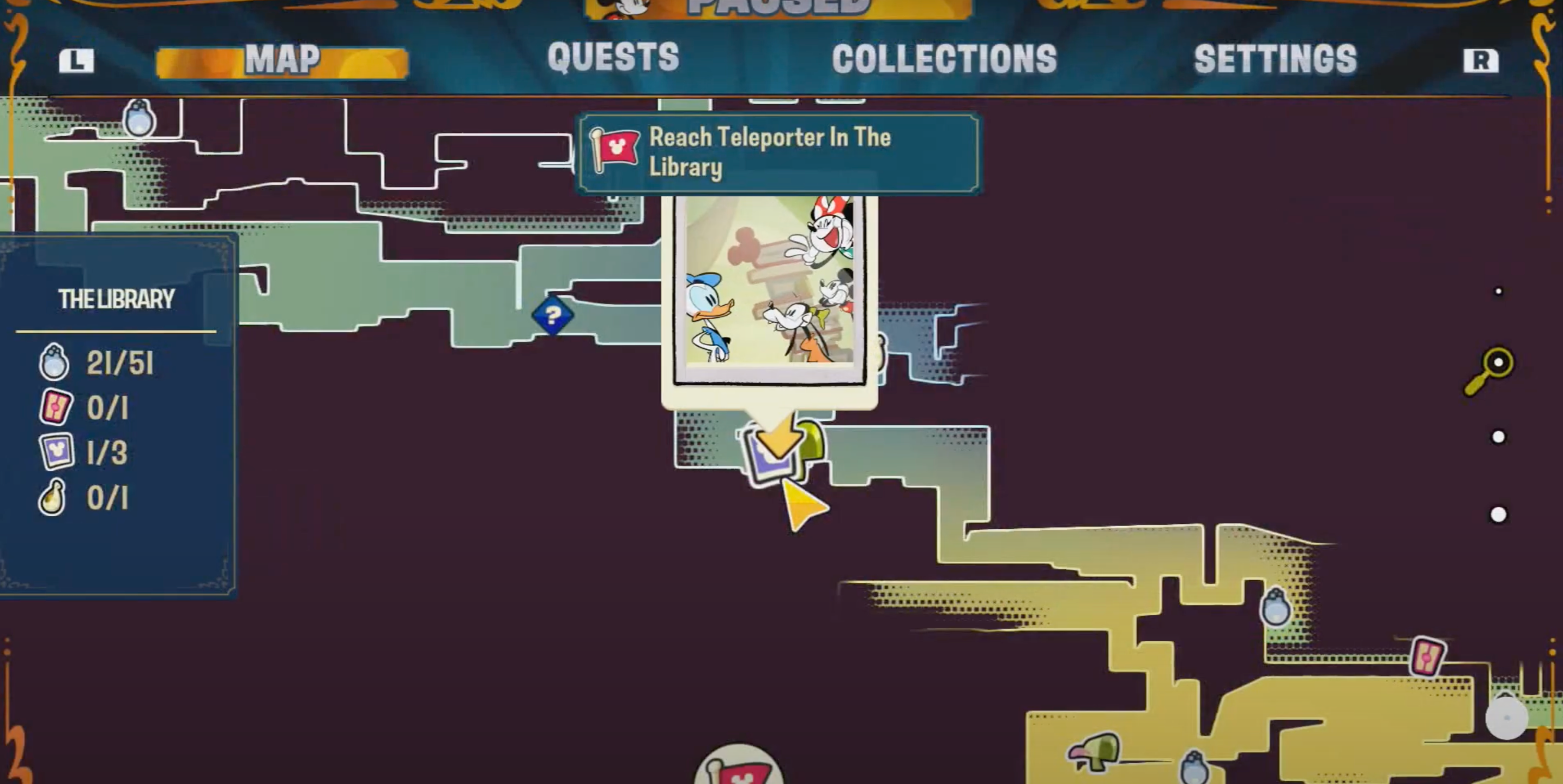 Disney Illusion Island Hidden Mickey 1 Map