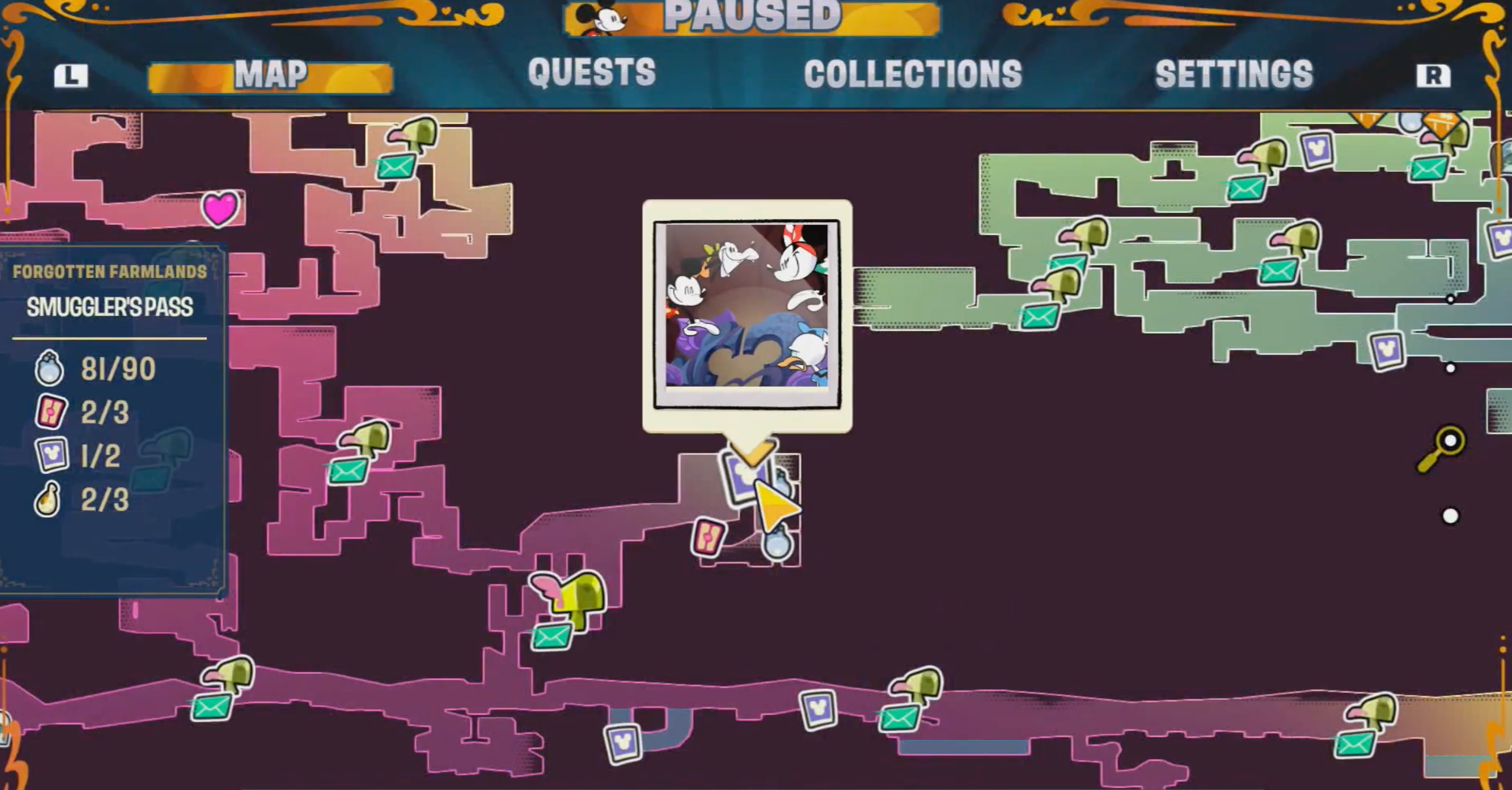 Disney Illusion Island Hidden Mickey 13 Map