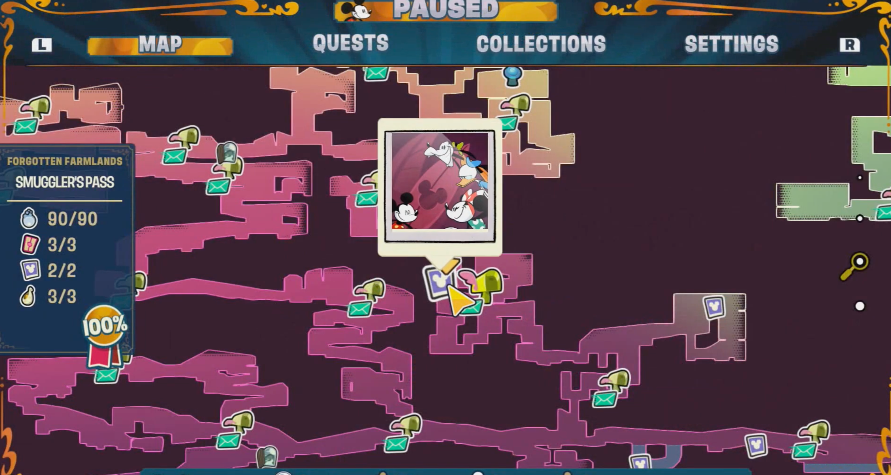 Disney Illusion Island Hidden Mickey 14 Map