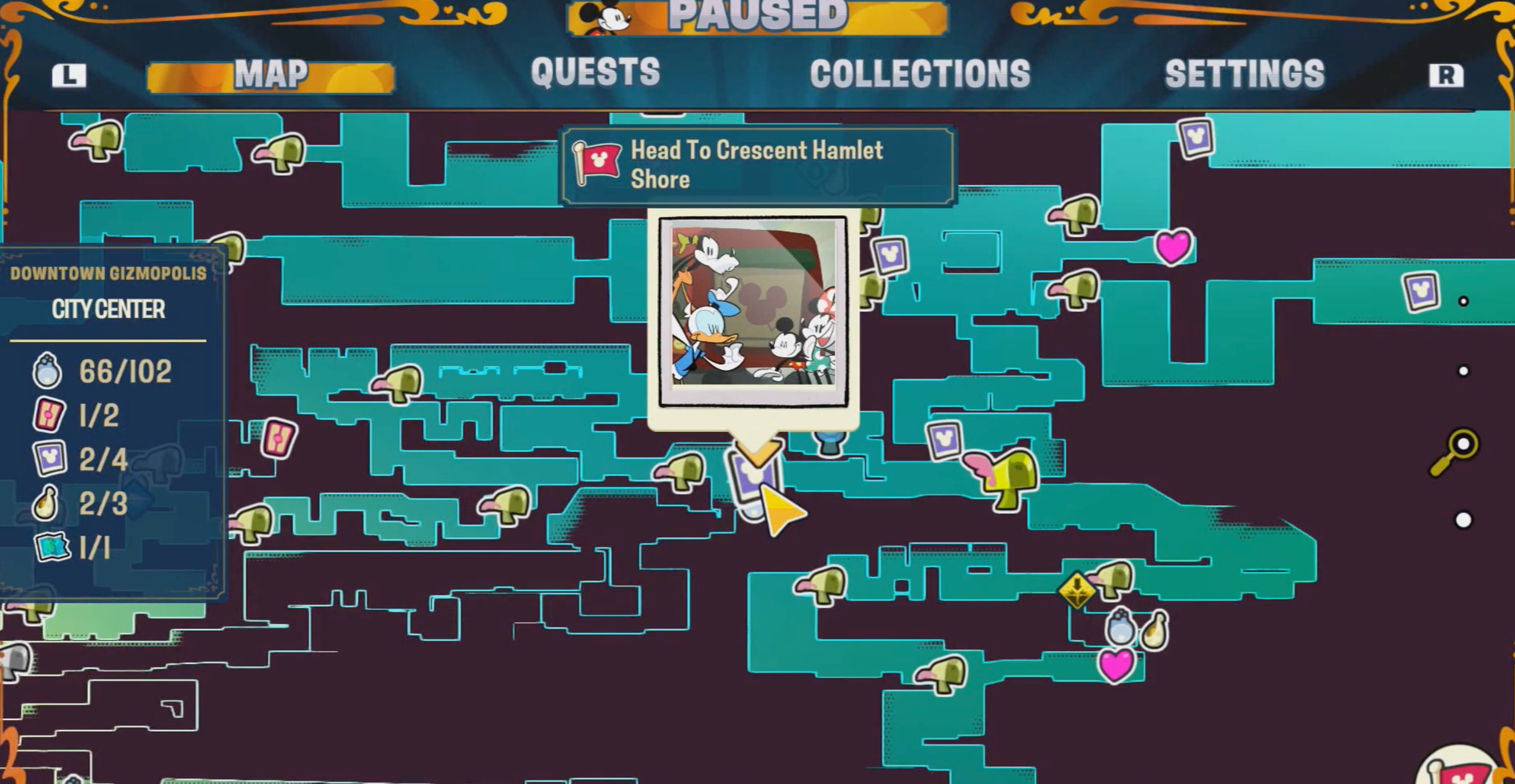Disney Illusion Island Hidden Mickey 33 Map