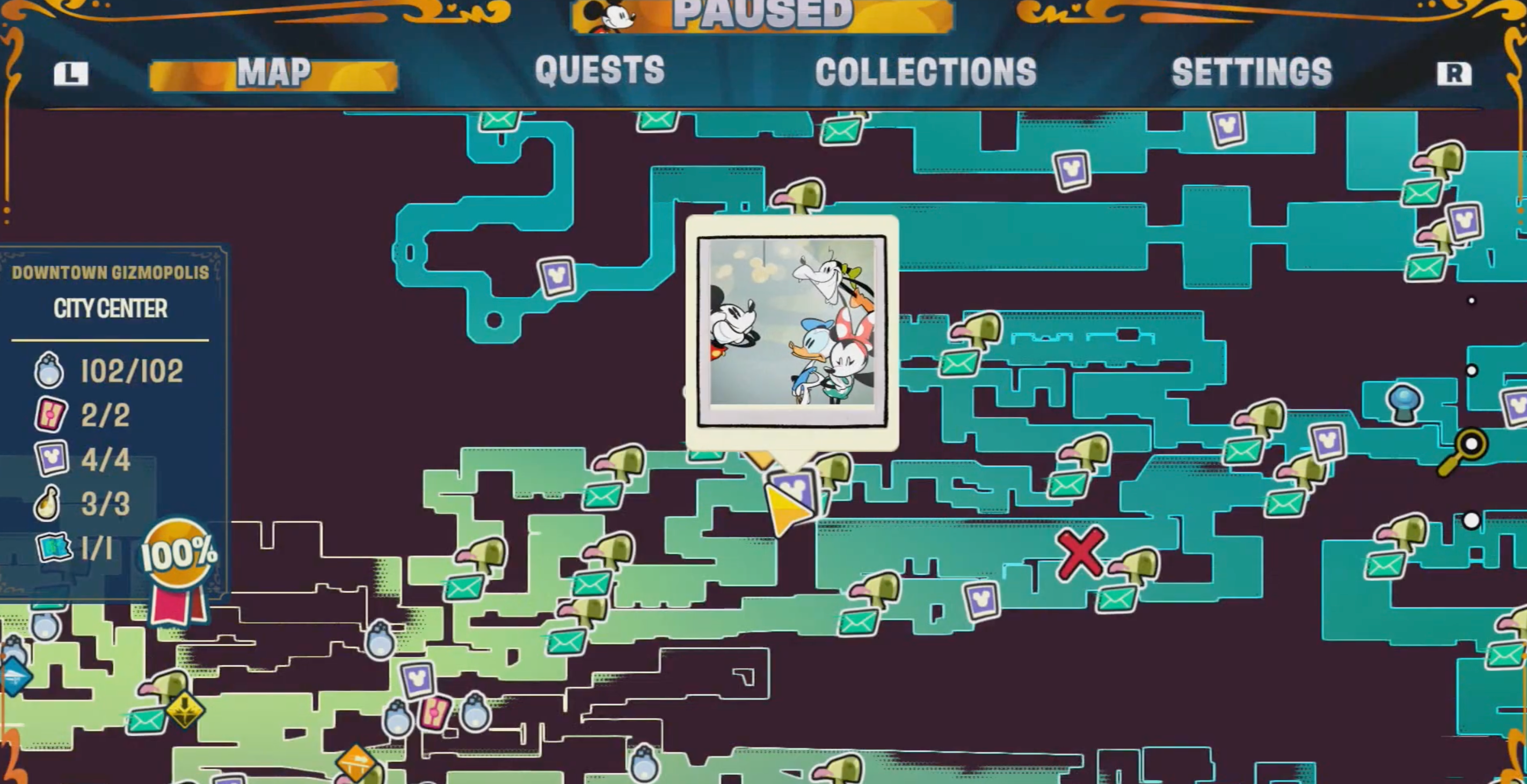 Disney Illusion Island Hidden Mickey 35 Map