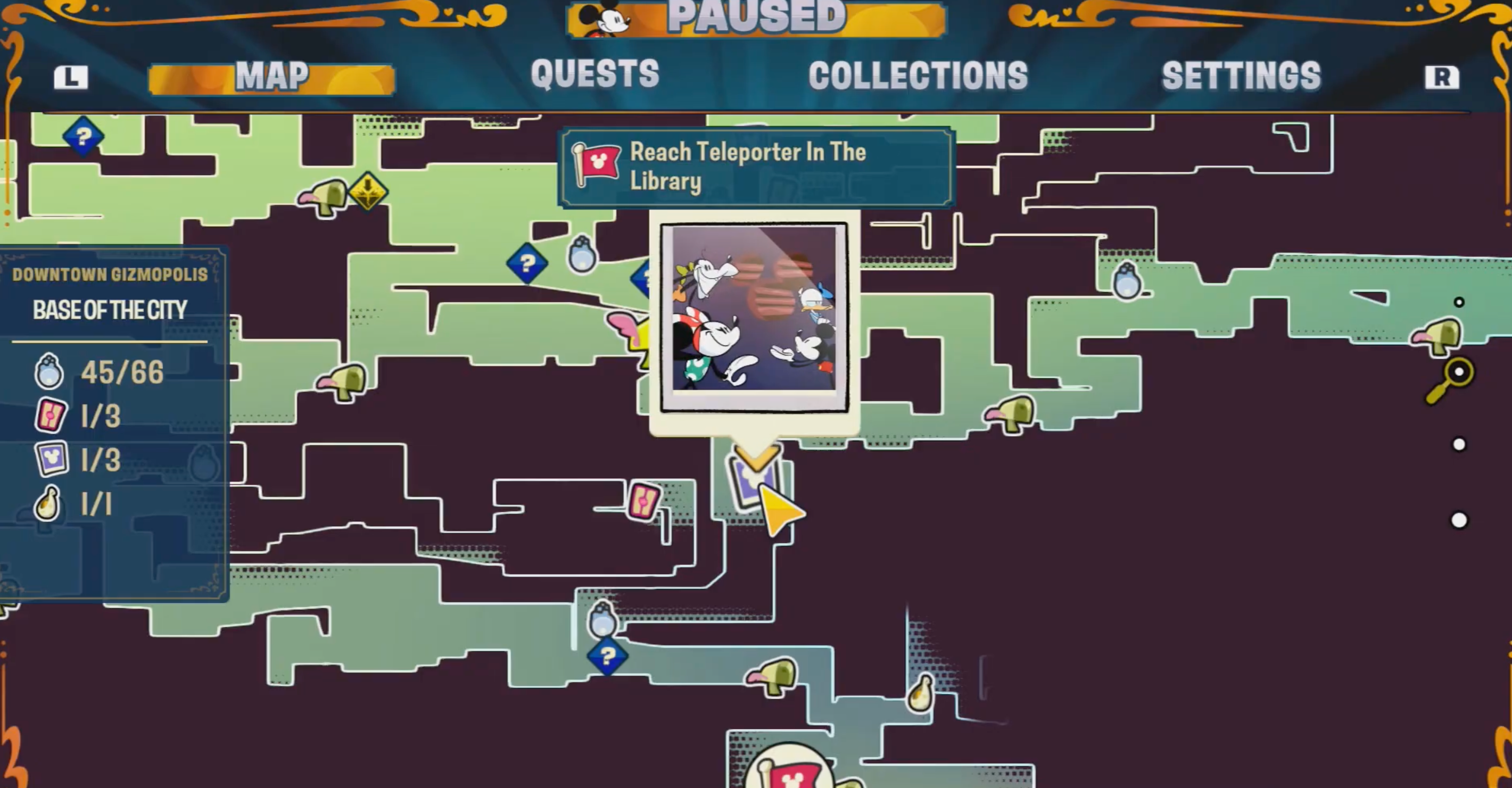 Disney Illusion Island Hidden Mickey 36 Map