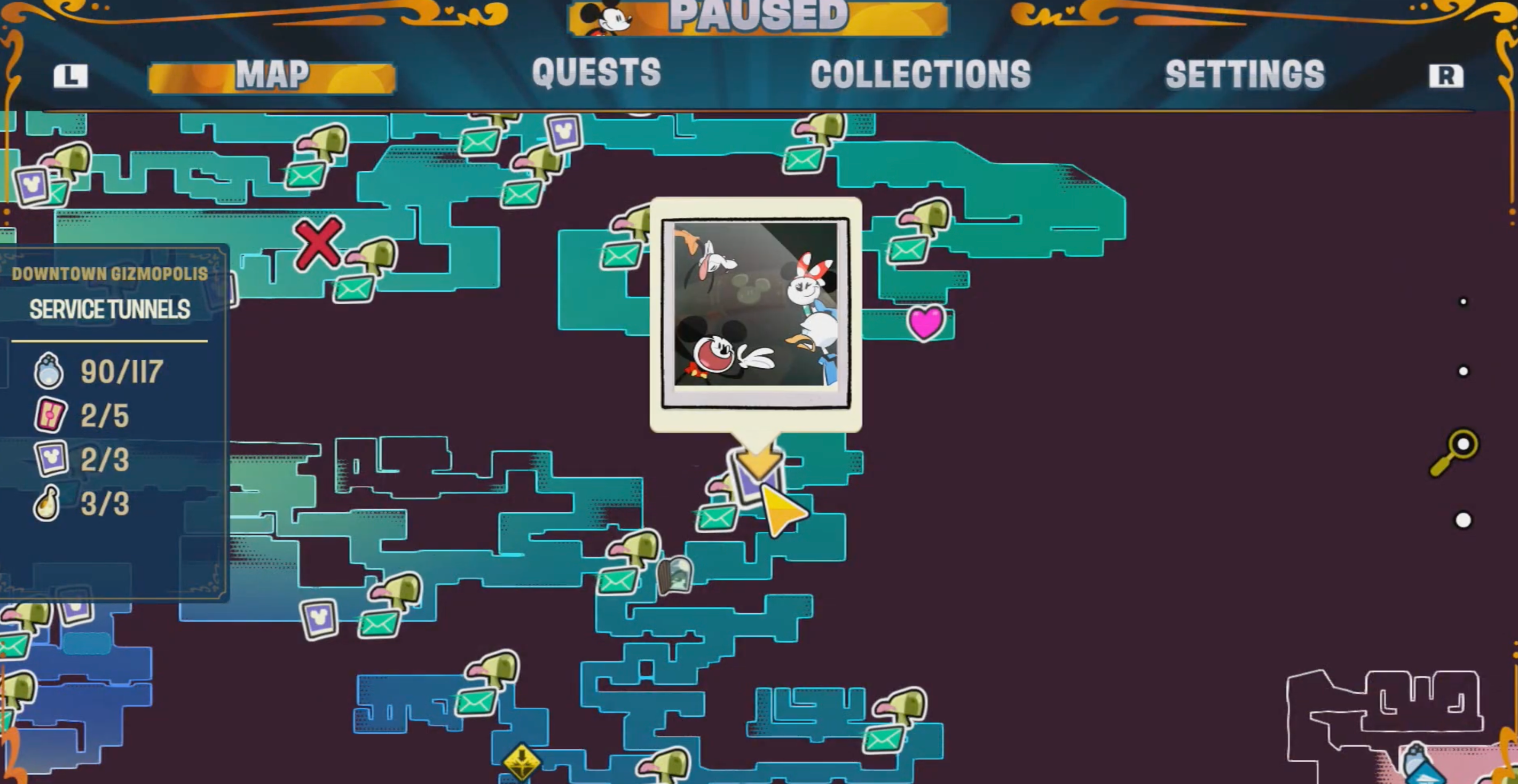 Disney Illusion Island Hidden Mickey 40 Map