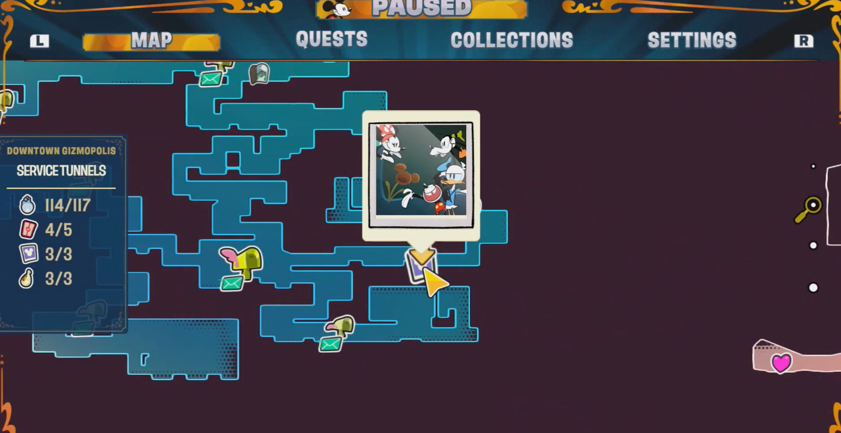 Disney Illusion Island Hidden Mickey 41 Map-1