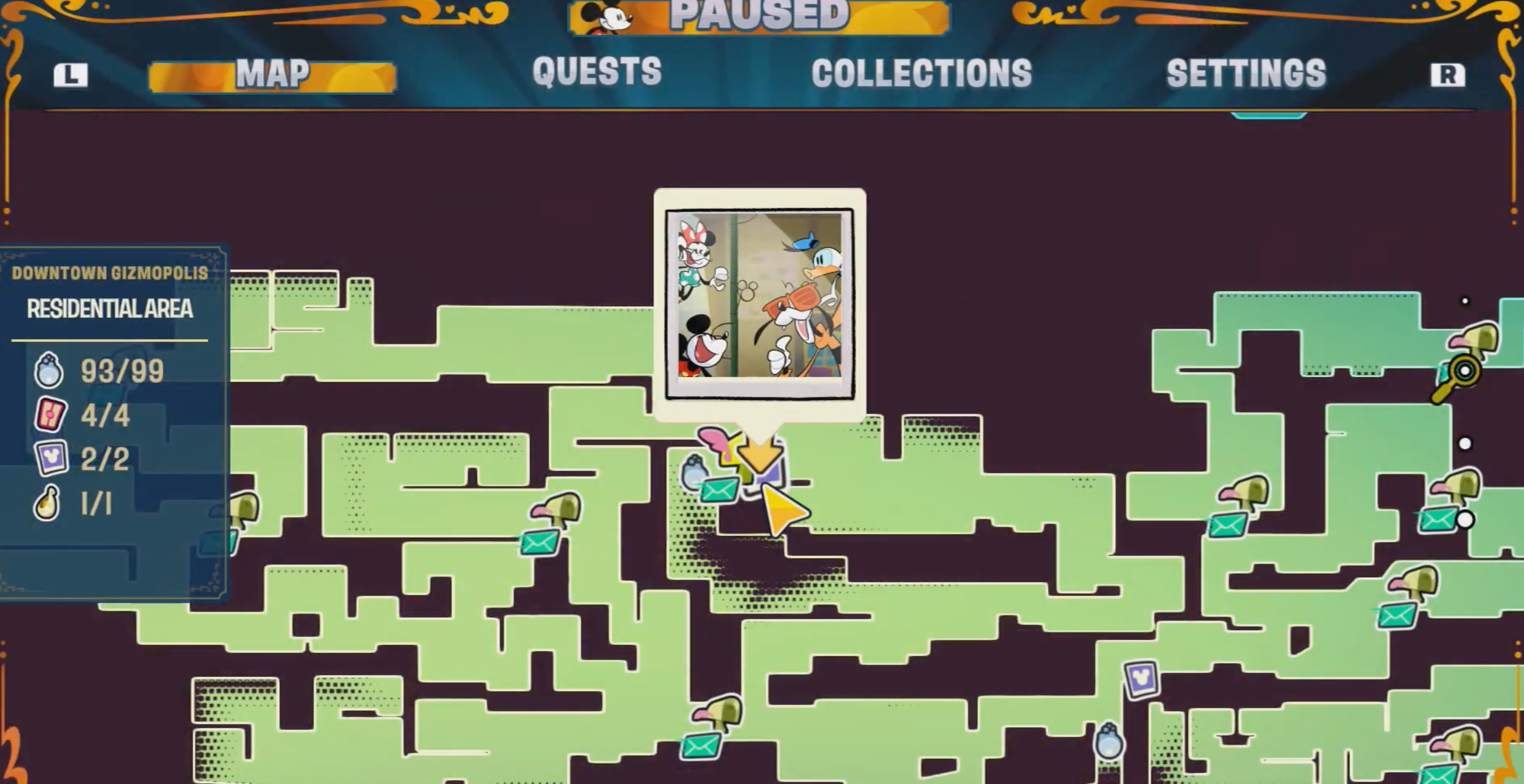 Disney Illusion Island Hidden Mickey 43 Map