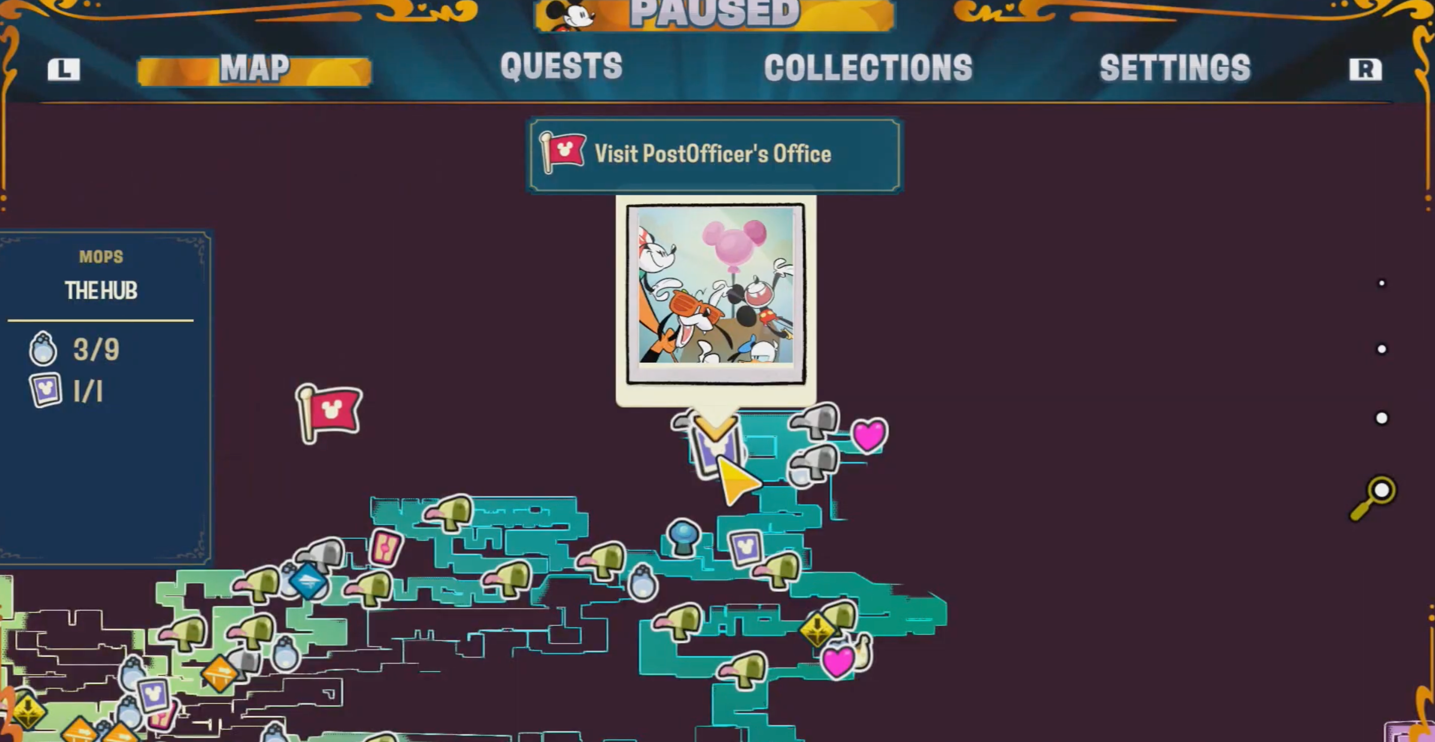 Disney Illusion Island Hidden Mickey 45 Map