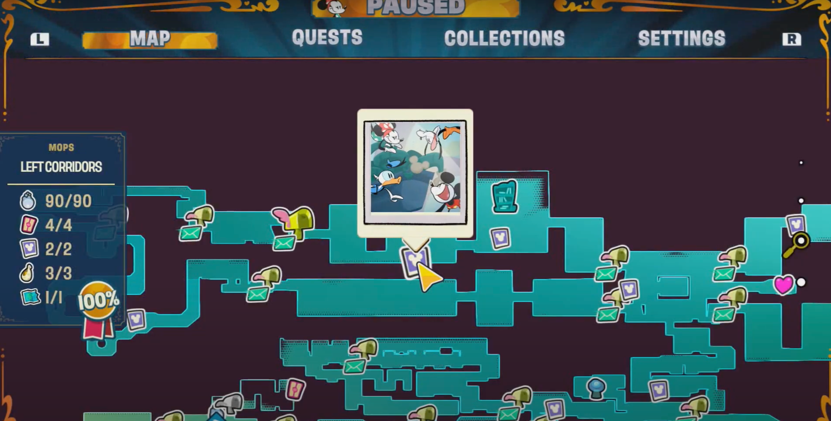 Disney Illusion Island Hidden Mickey 49 Map