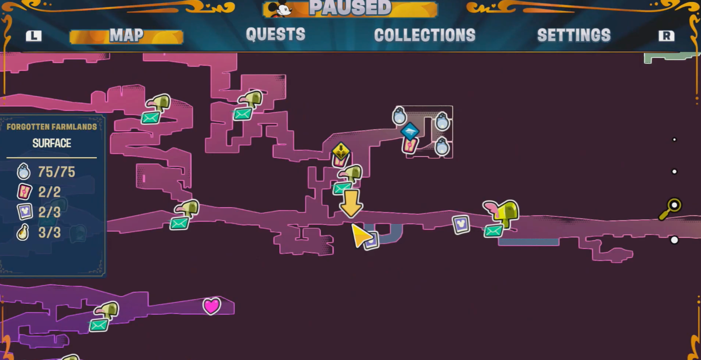 Disney Illusion Island Hidden Mickey 5 Map-1