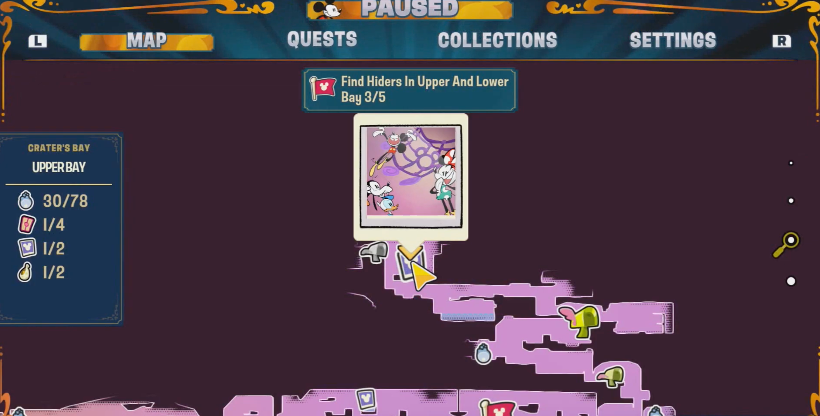 Disney Illusion Island Hidden Mickey 55 Map-2