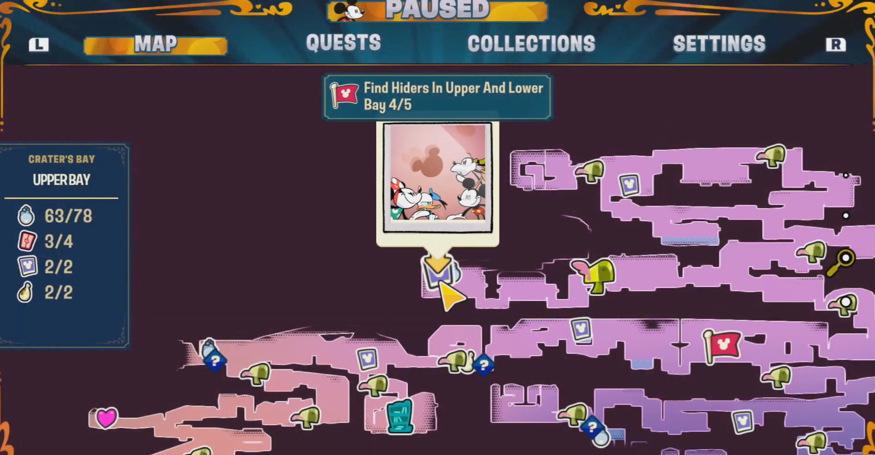 Disney Illusion Island Hidden Mickey 56 Map