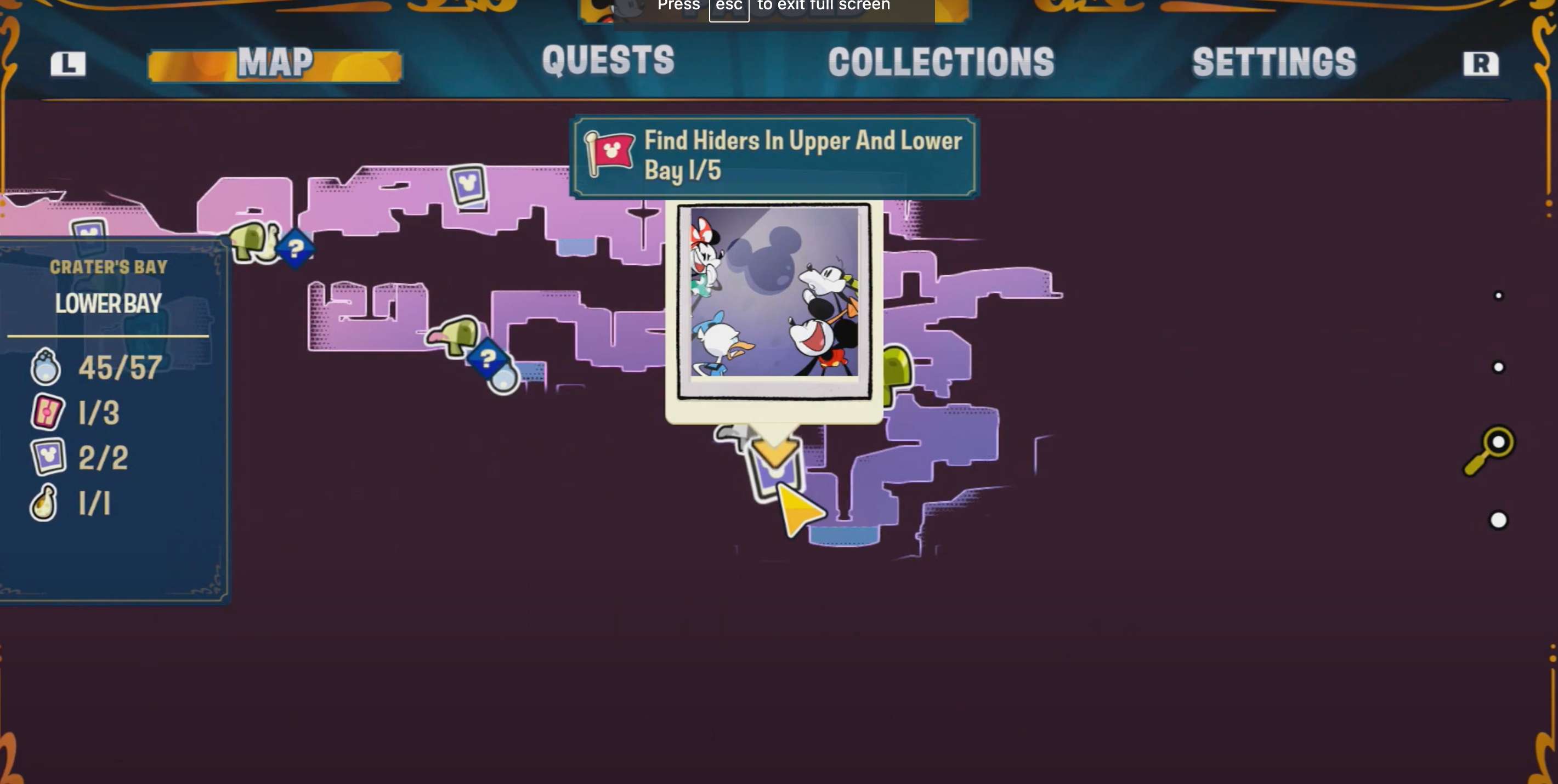 Disney Illusion Island Hidden Mickey 59 Map