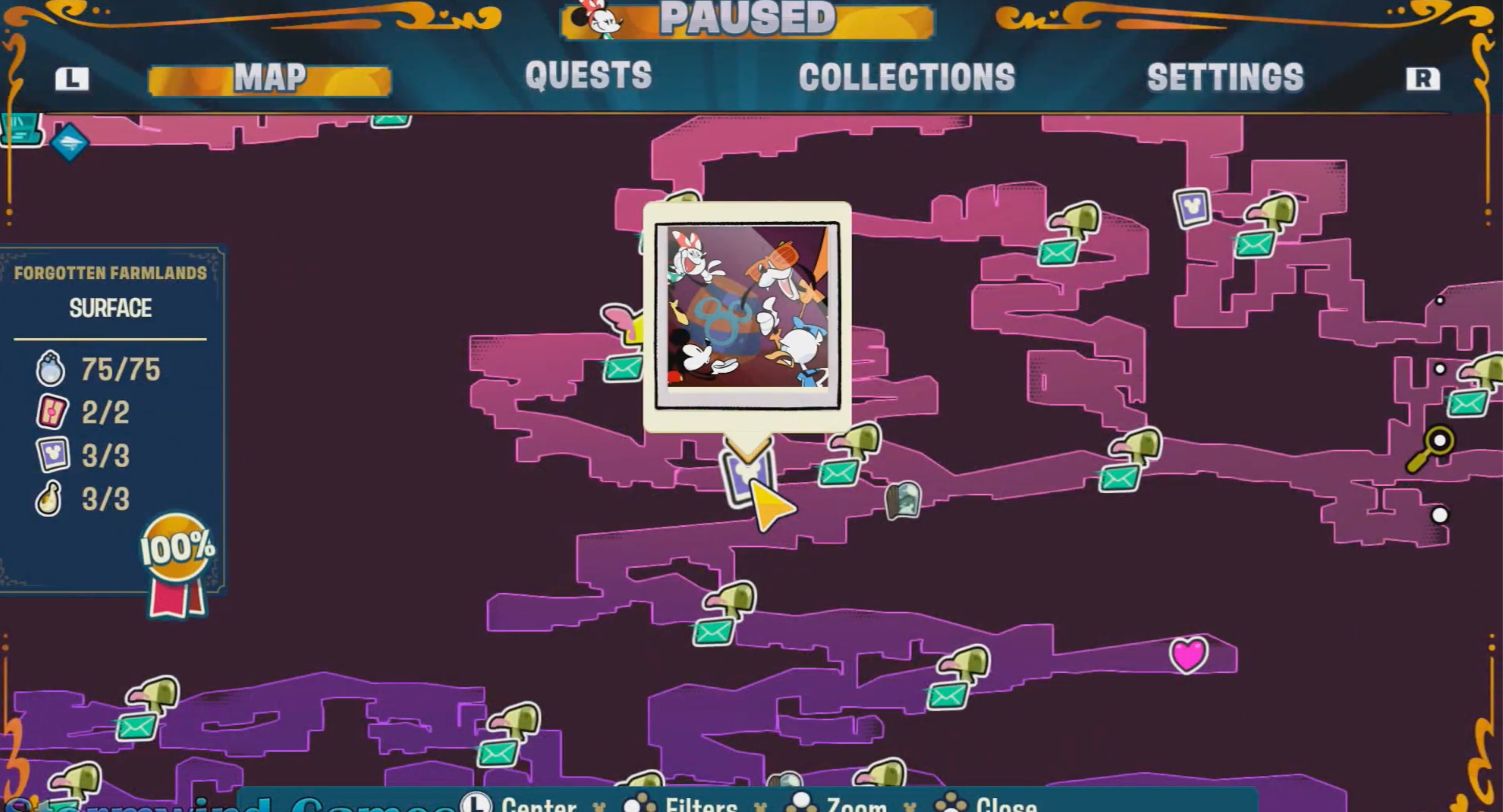 Disney Illusion Island Hidden Mickey 6 Map-1