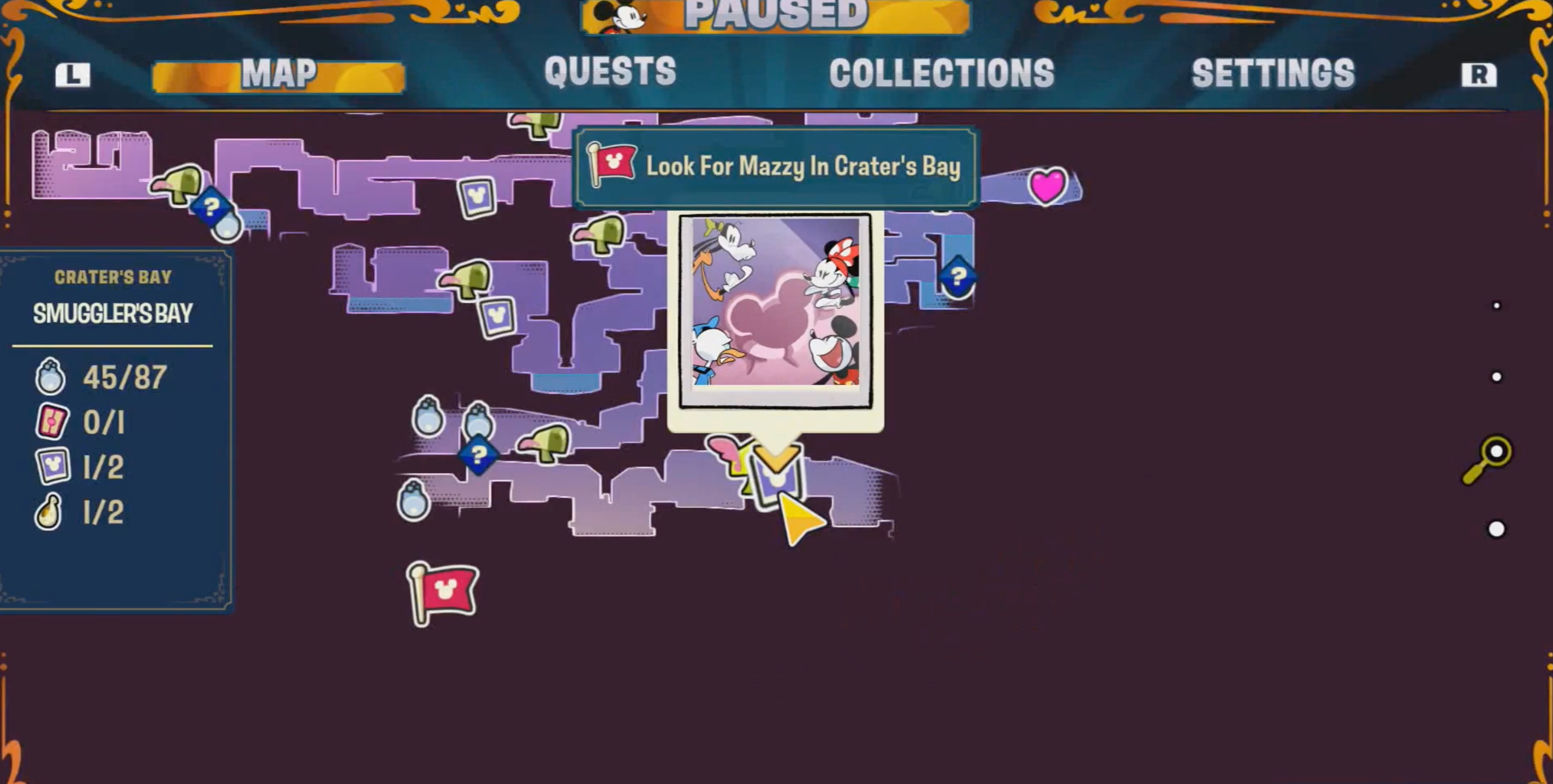Disney Illusion Island Hidden Mickey 60 Map