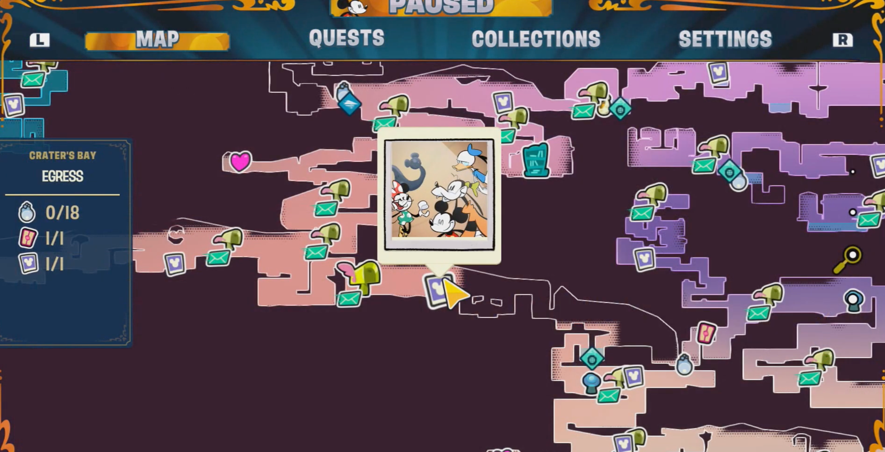 Disney Illusion Island Hidden Mickey 63 Map