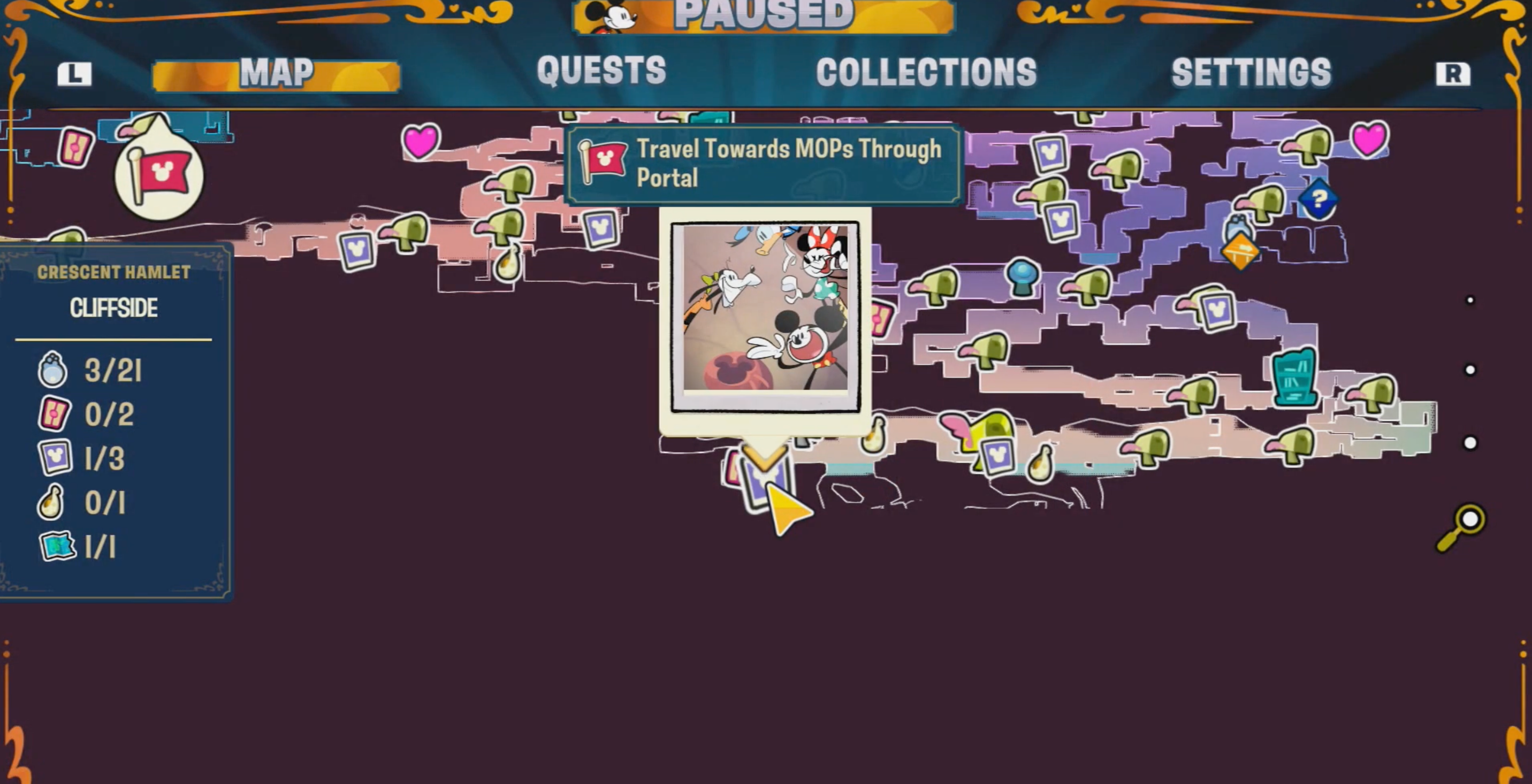 Disney Illusion Island Hidden Mickey 64 Map-1