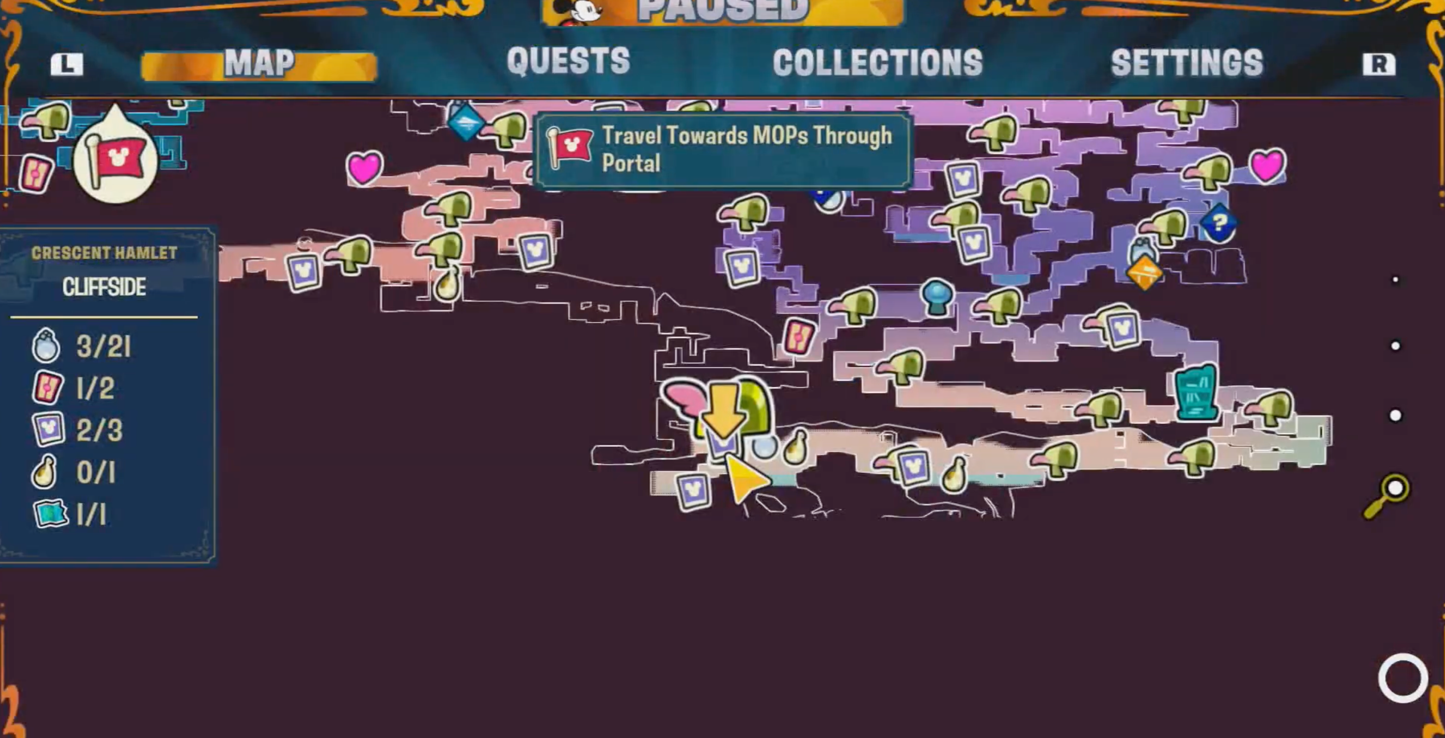 Disney Illusion Island Hidden Mickey 65 Map