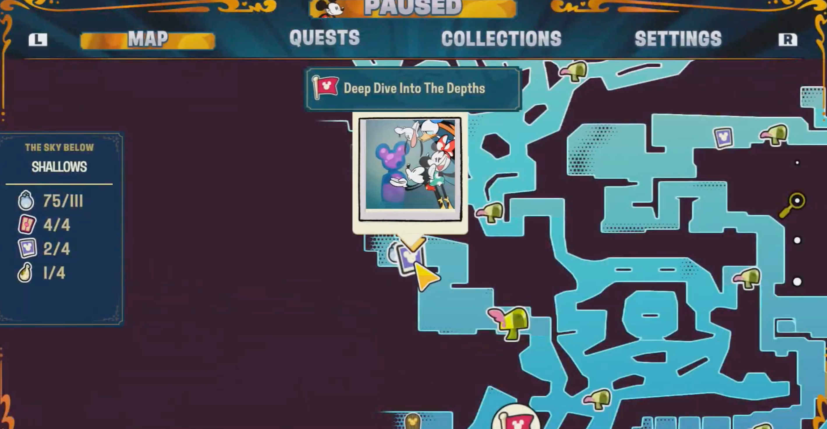 Disney Illusion Island Hidden Mickey 69 Map