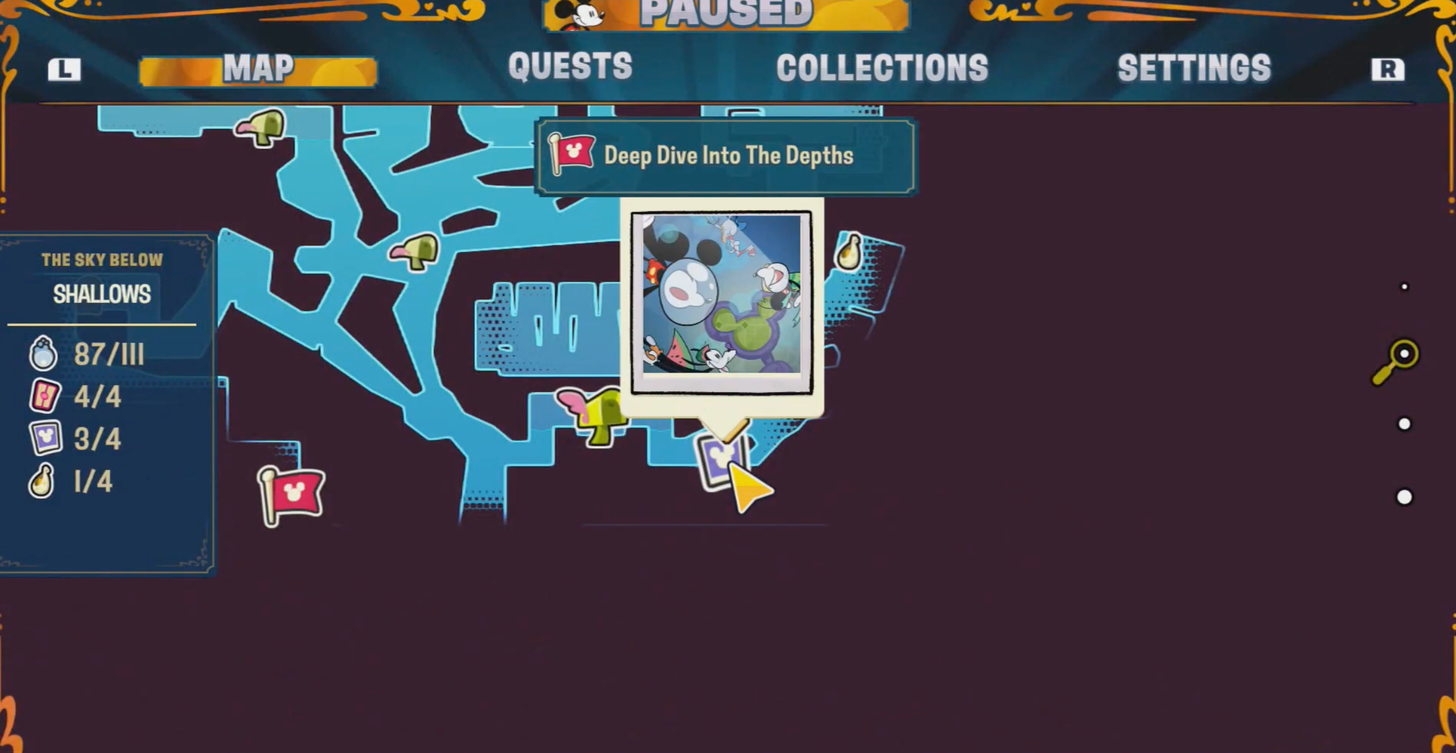 Disney Illusion Island Hidden Mickey 70 Map