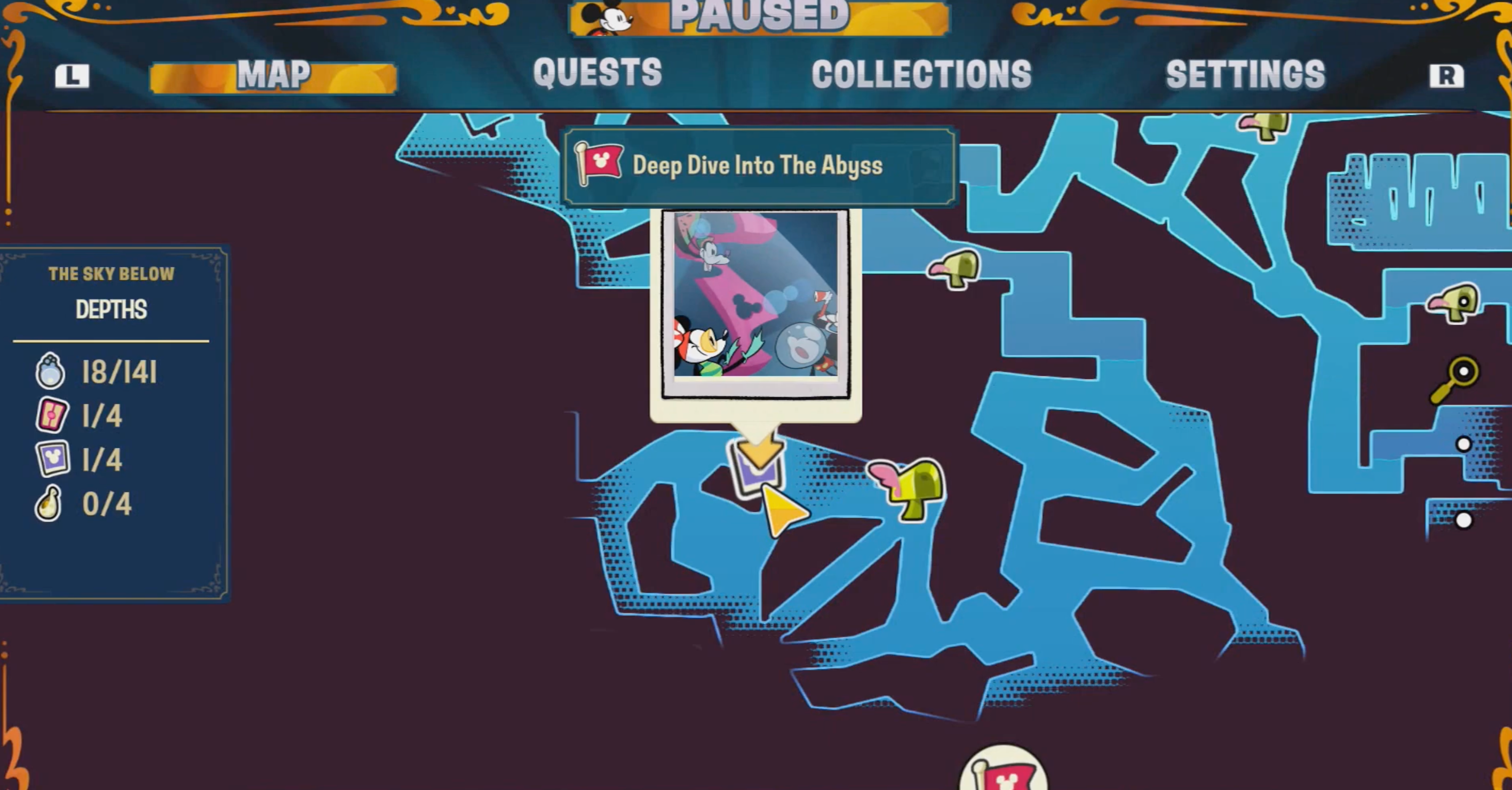 Disney Illusion Island Hidden Mickey 72 Map