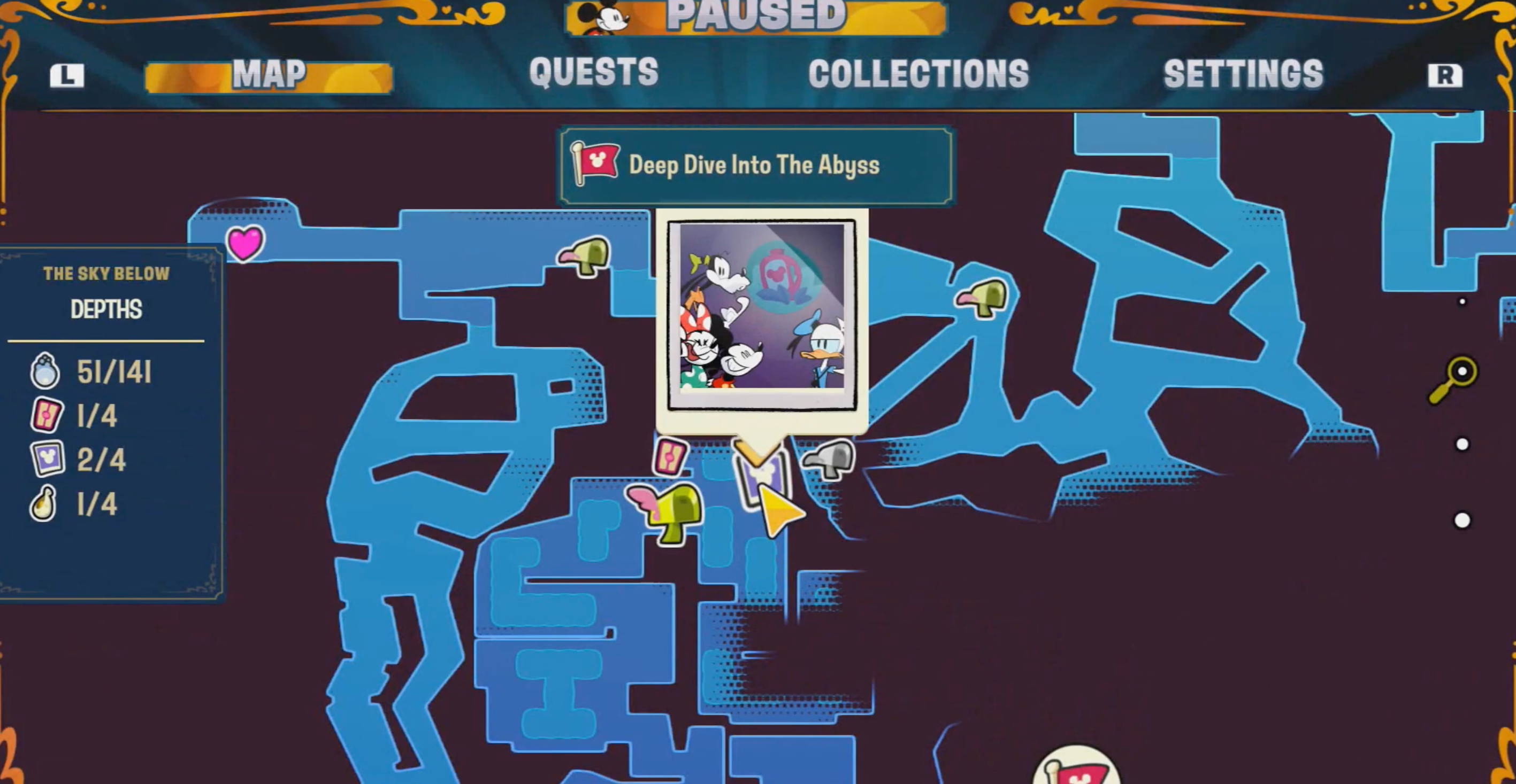 Disney Illusion Island Hidden Mickey 73 Map
