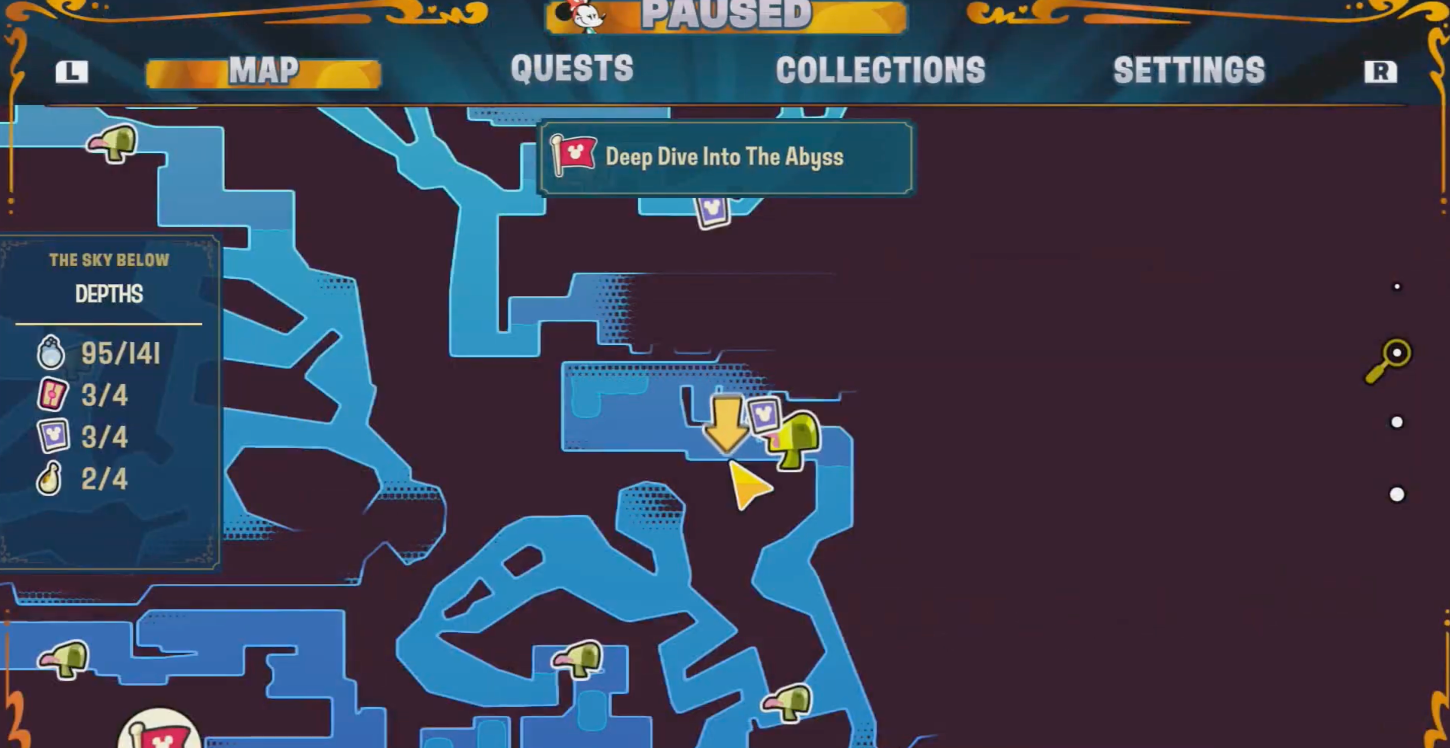 Disney Illusion Island Hidden Mickey 74 Map