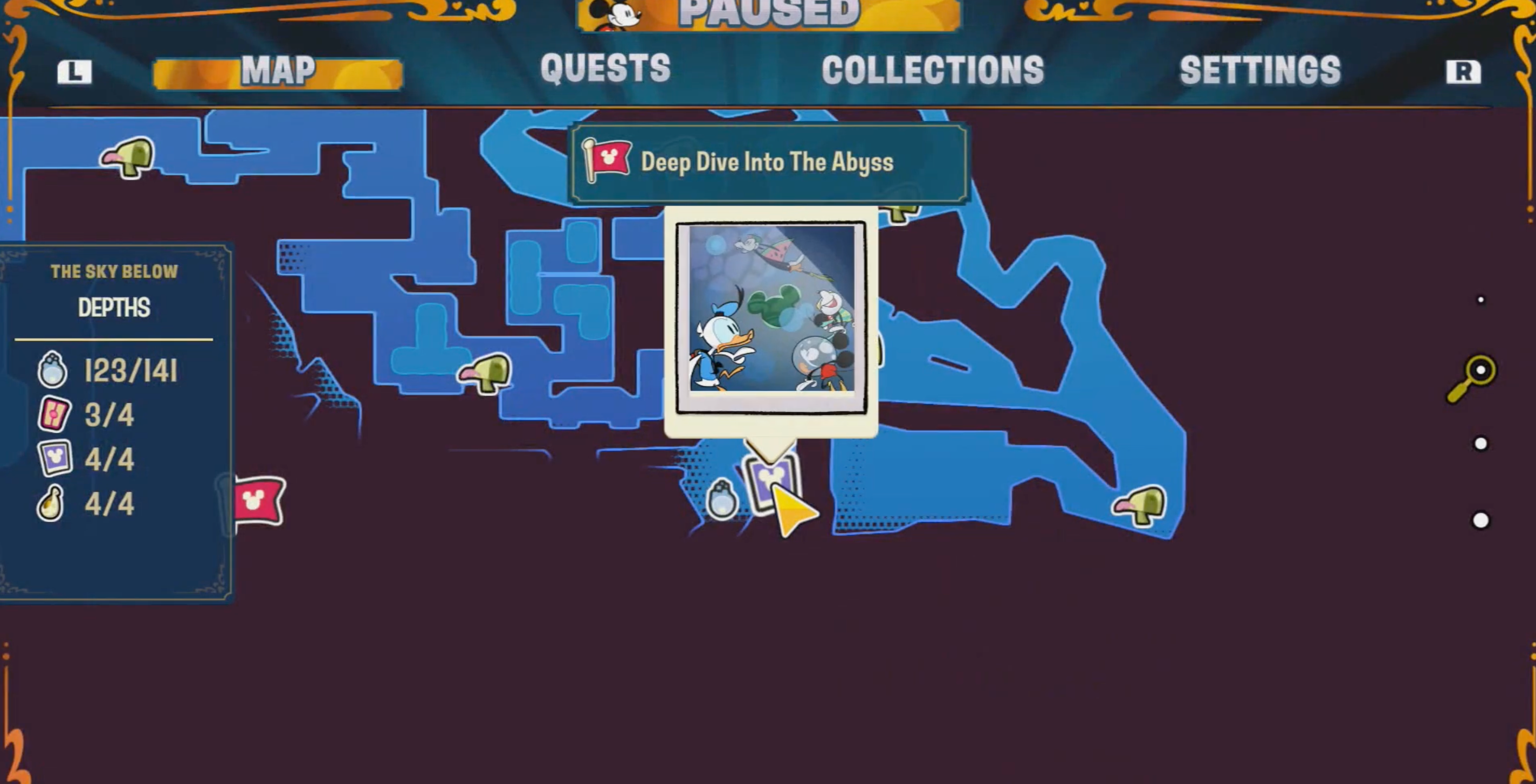 Disney Illusion Island Hidden Mickey 75 Map