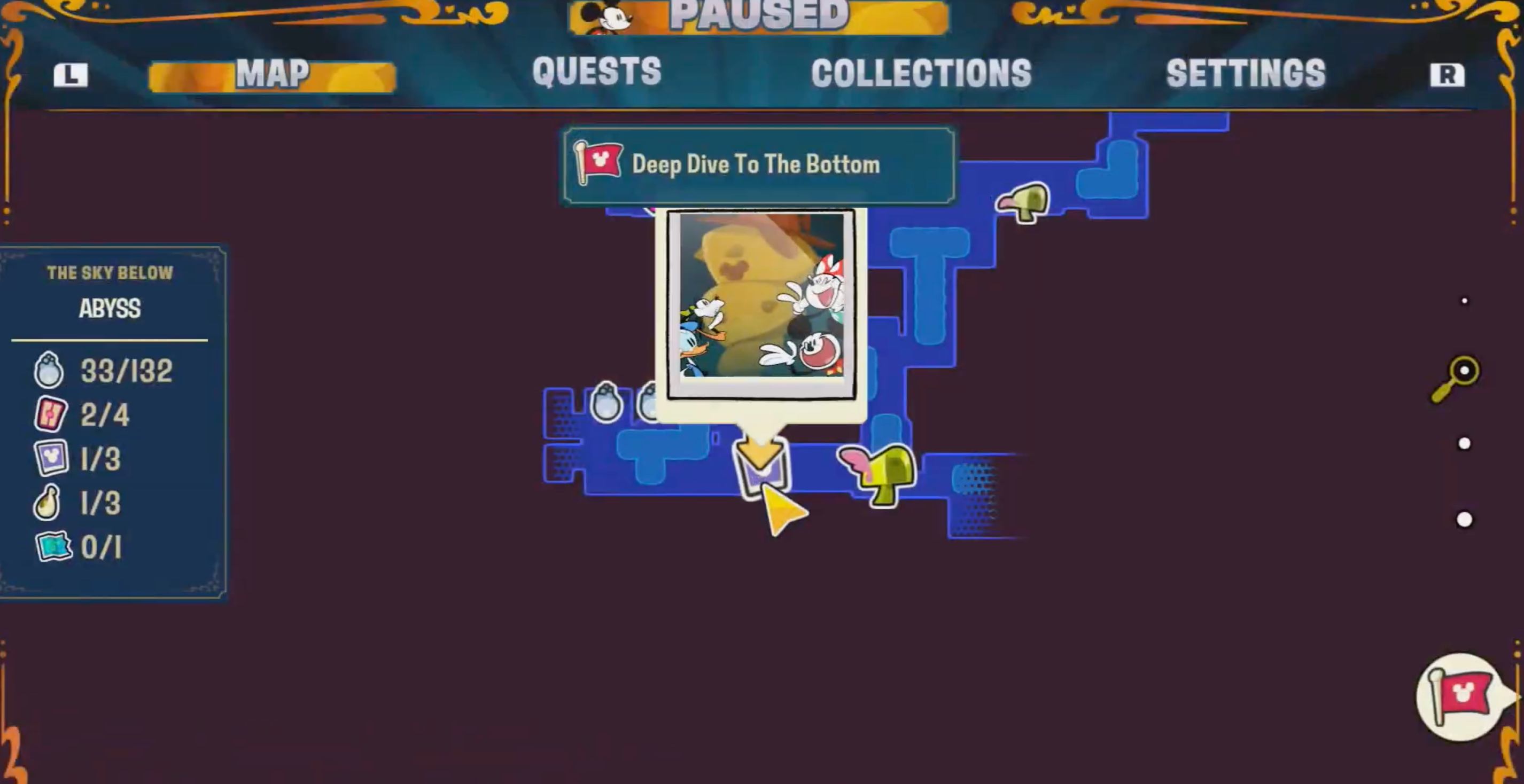 Disney Illusion Island Hidden Mickey 76 Map