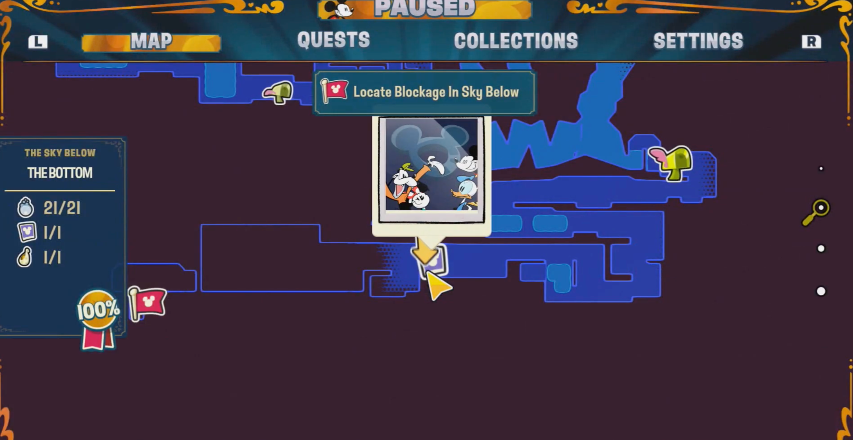 Disney Illusion Island Hidden Mickey 79 Map