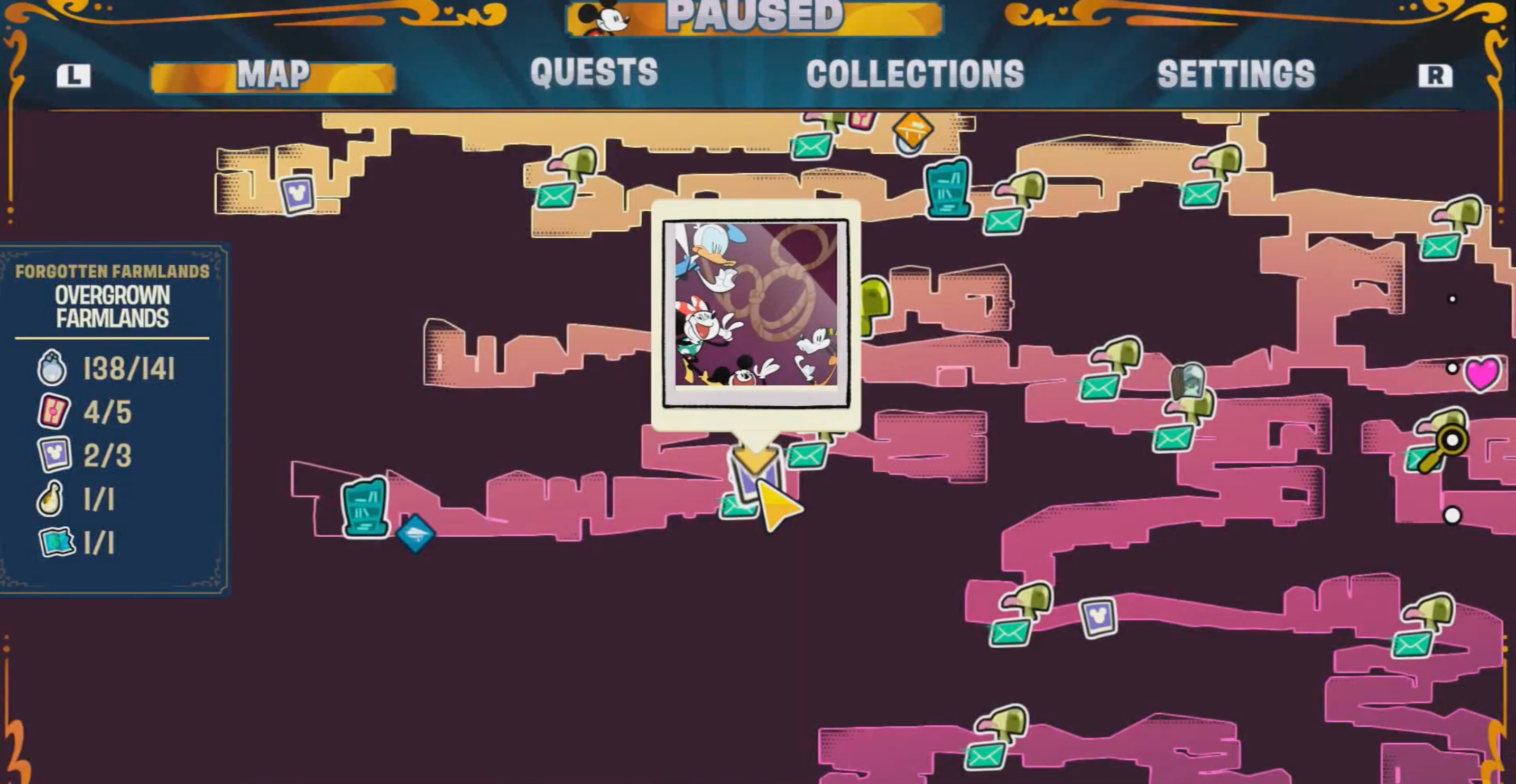 Disney Illusion Island Hidden Mickey 8 Map
