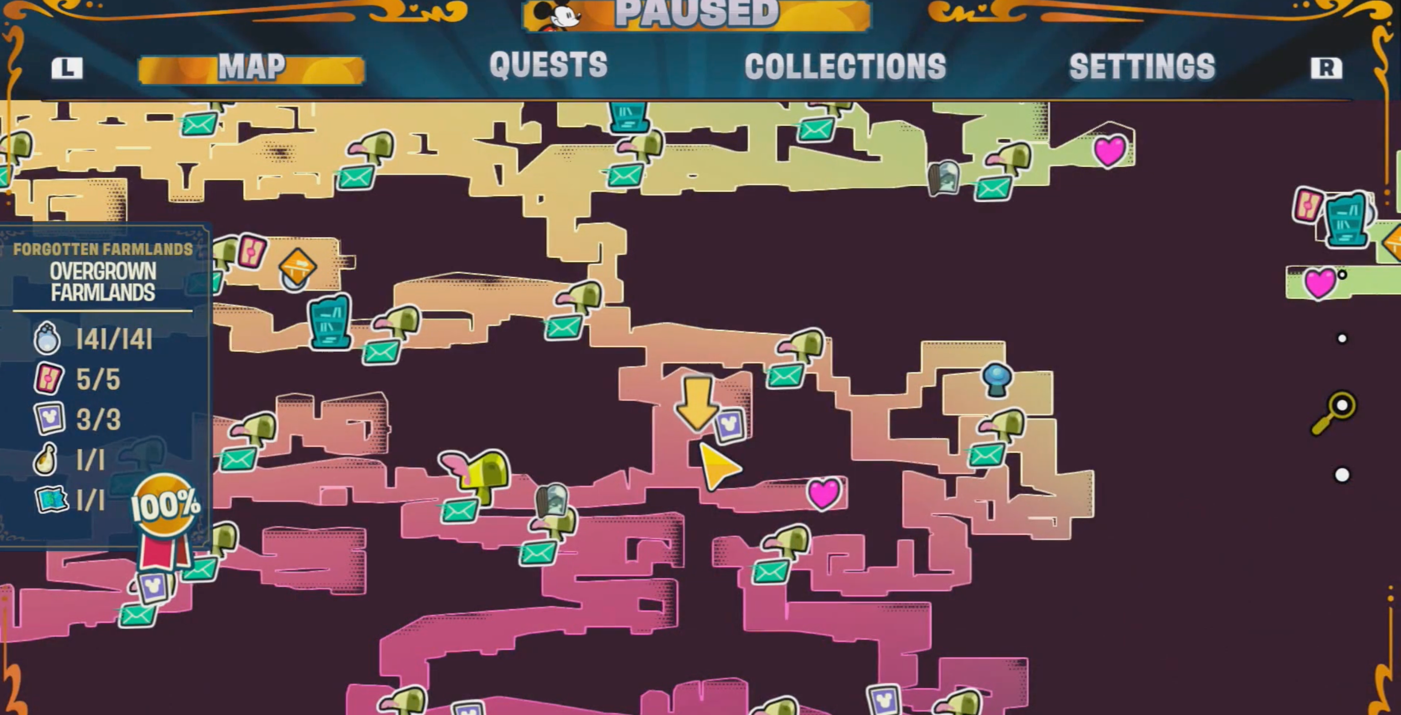Disney Illusion Island Hidden Mickey 9 Map