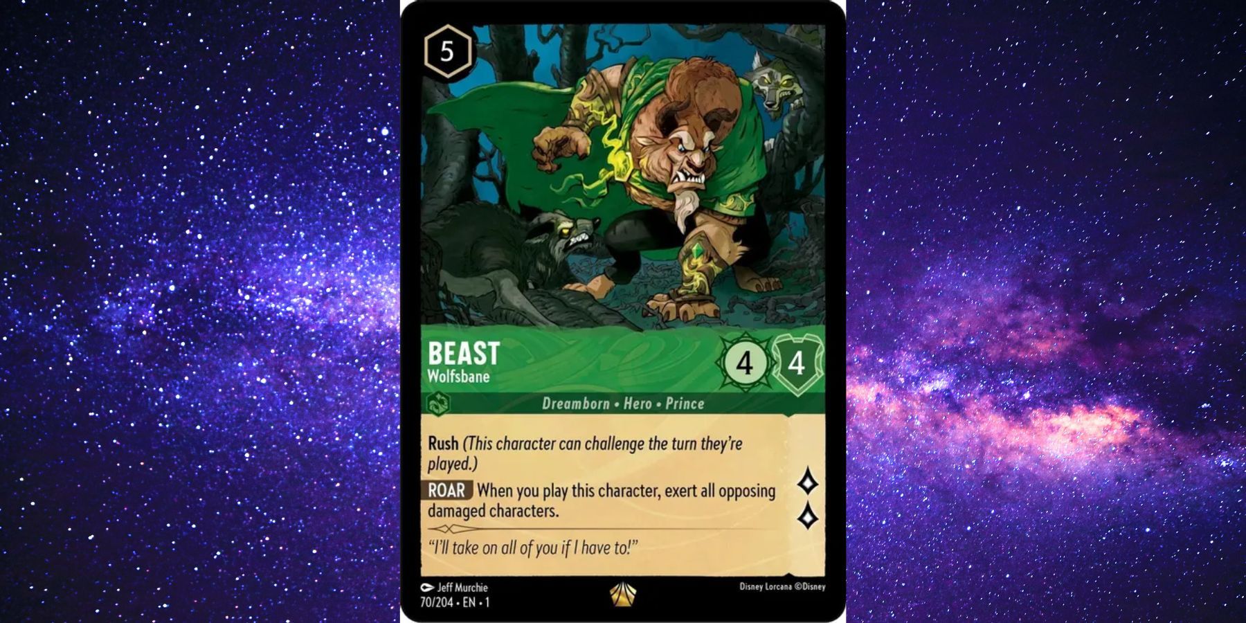 Disney Lorcana Beast Legendary Card